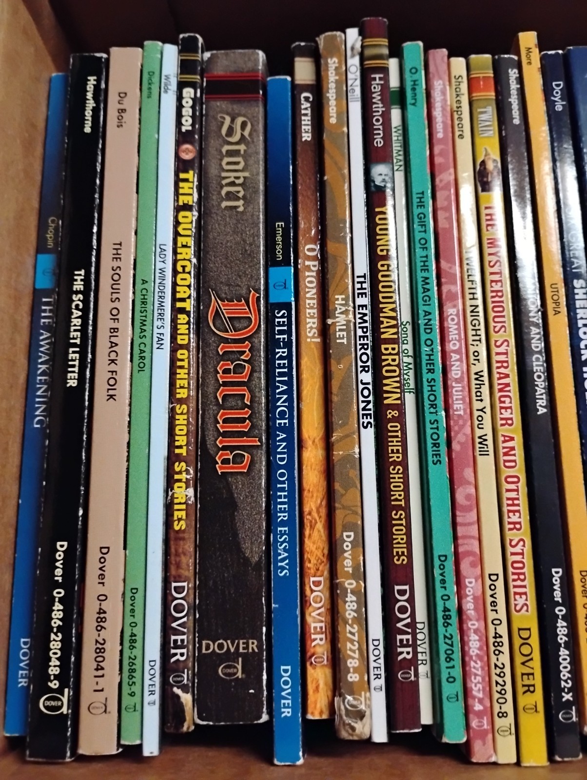 Lot of 34 Dover paperbacks, classics Twain, Dracula, Moby-Dick and more