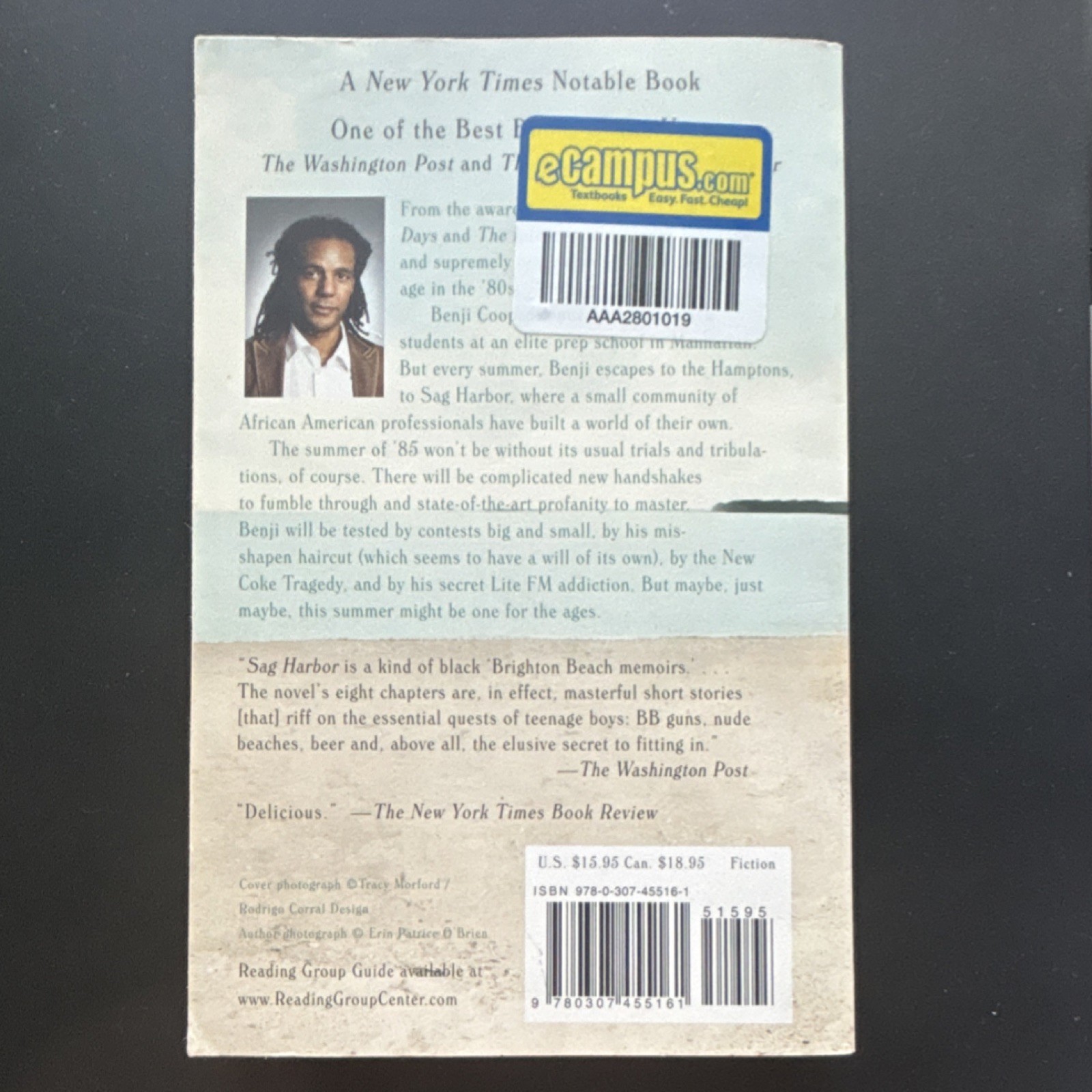 Colson Whitehead Sag Harbor Trade Paperback Knopf Doubleday 2010 352 Pages