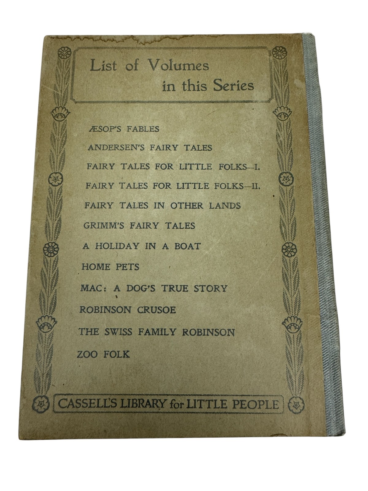 Andersen’s Fairy Tales Cassell’s Library for Little People Book IV Vintage