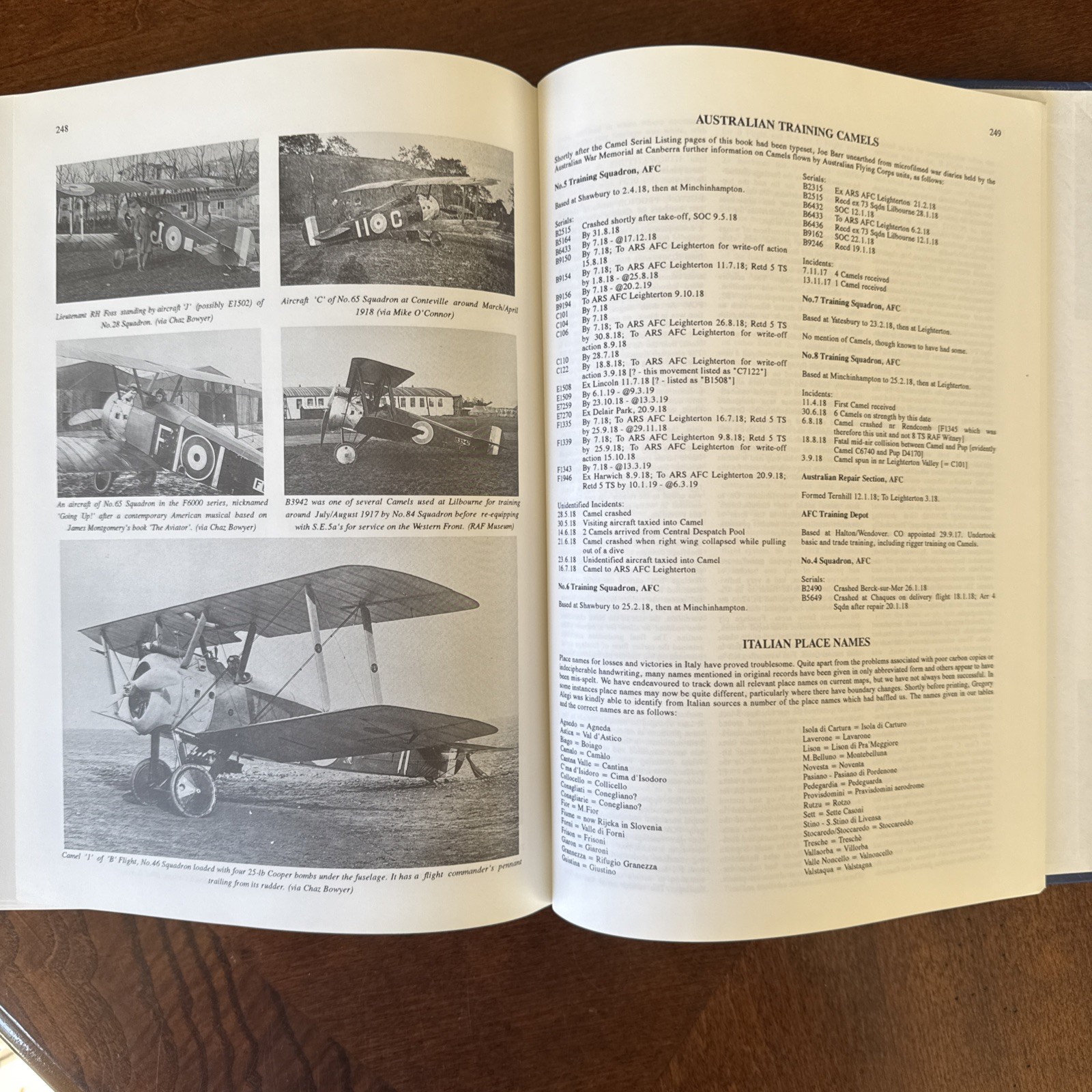 Sopwith Camel The Camel File Air Britain Publication Sturtivant & Page WWI 1993