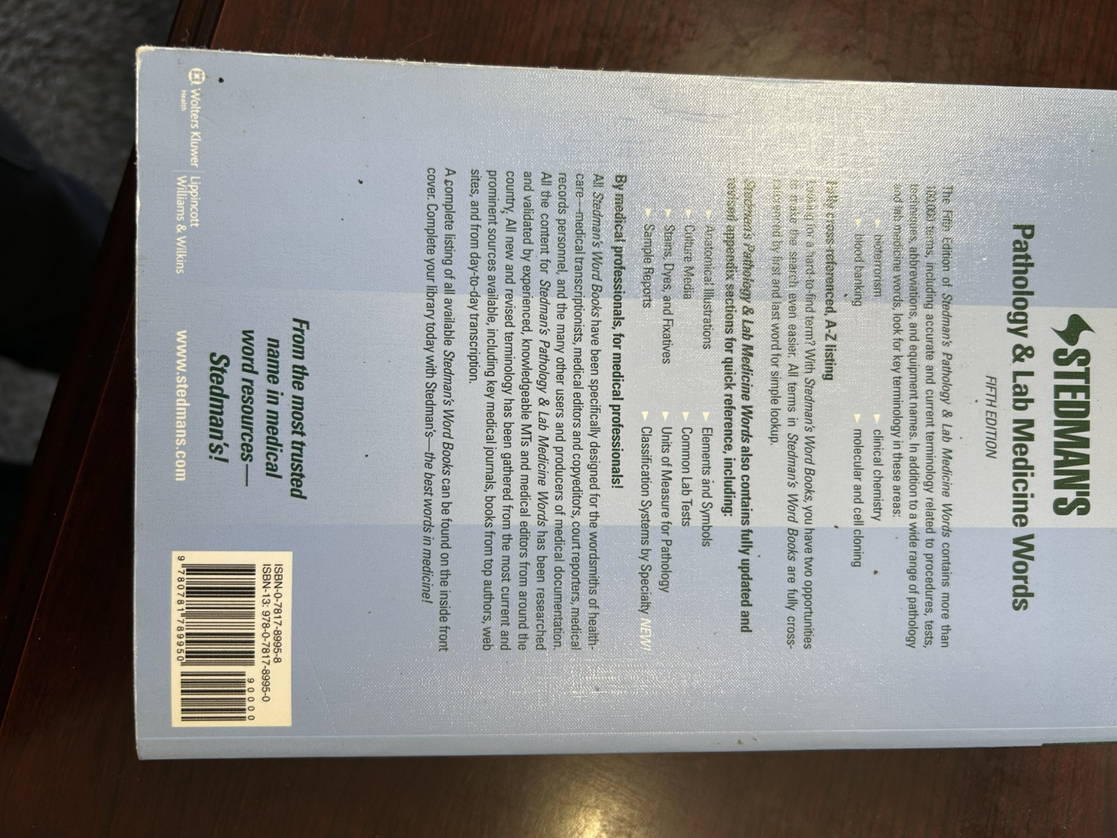 Stedmans Pathology Laboratory Medicine Words: Includes Histology (Sted – GOOD