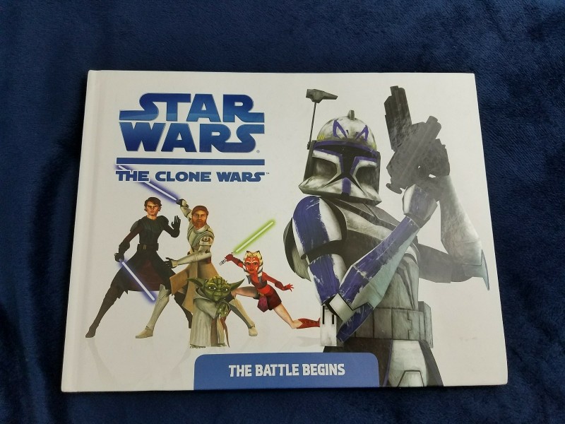 Star Wars the Clone Wars the battle begins hardback children’s book 11 by 8.5 in