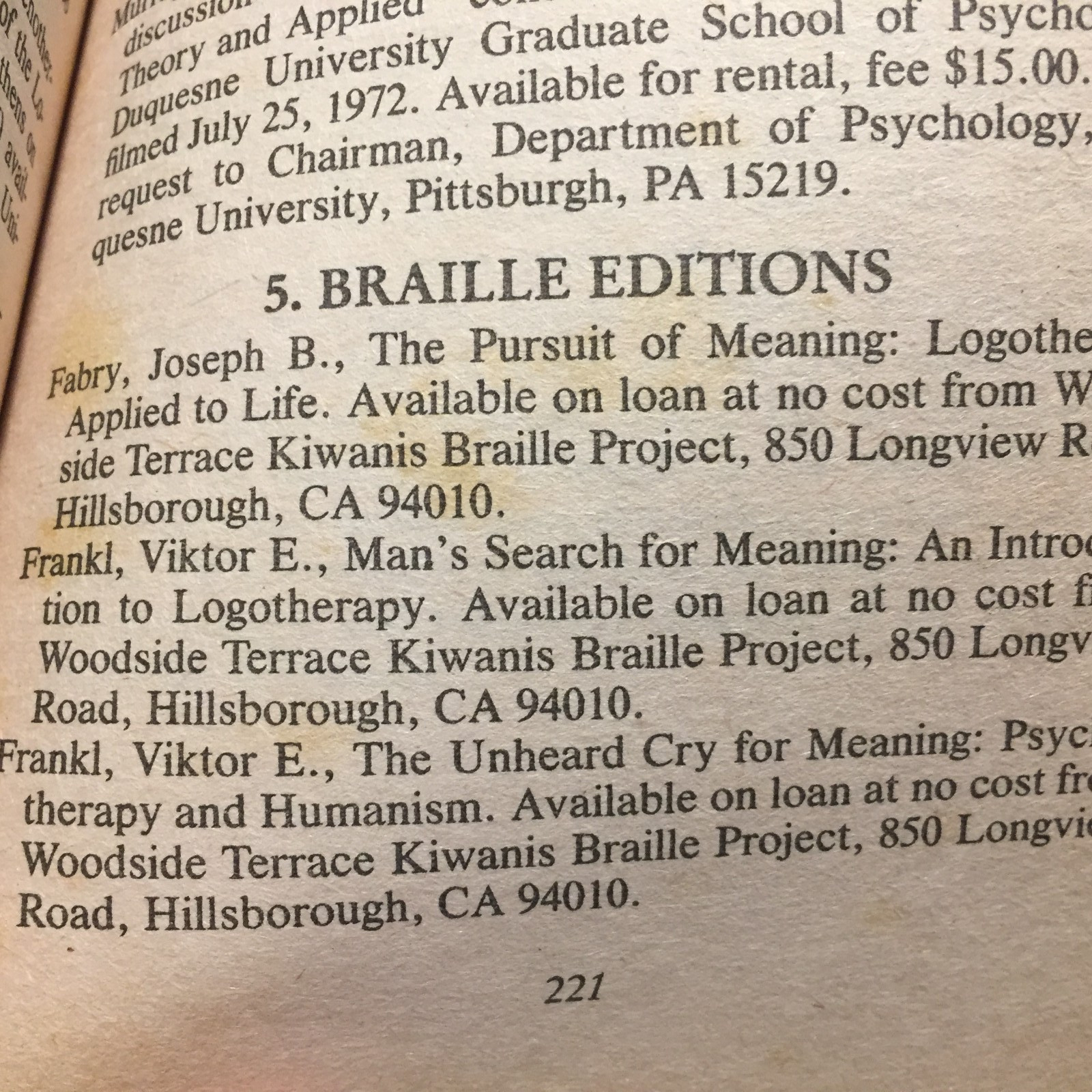 Man’s Search For Meaning Viktor E. Frankl 1985 Washington Square Press Jewish