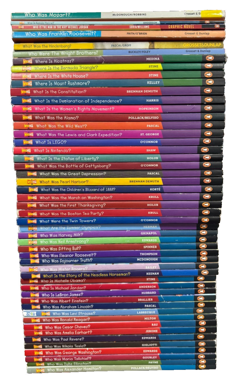 Lot of 50 Who Was/What is Kids Books ~ NO REPEATS