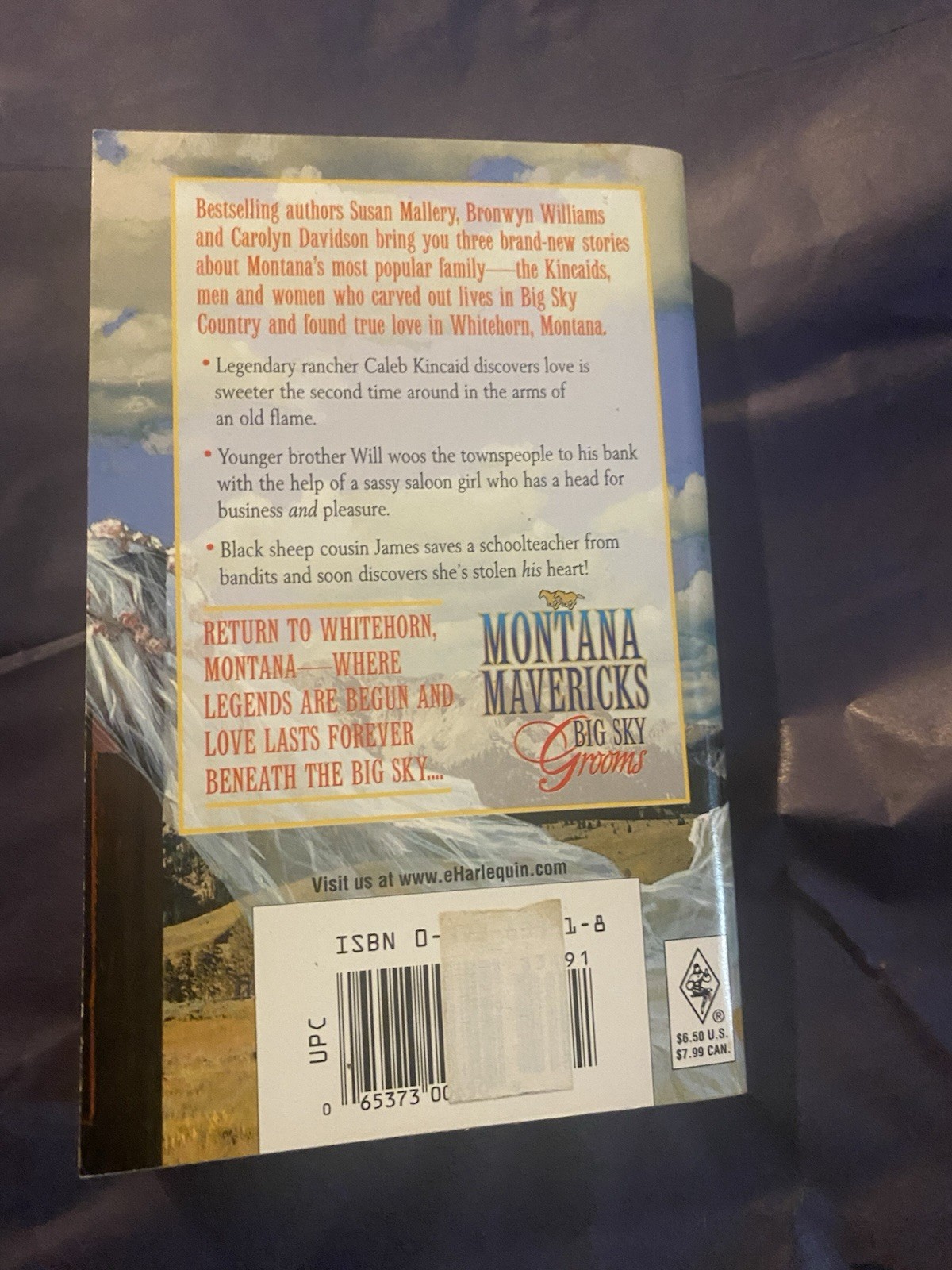 Montana Mavericks: Big Sky Grooms Paperback ~ New, unread copy, Vintage