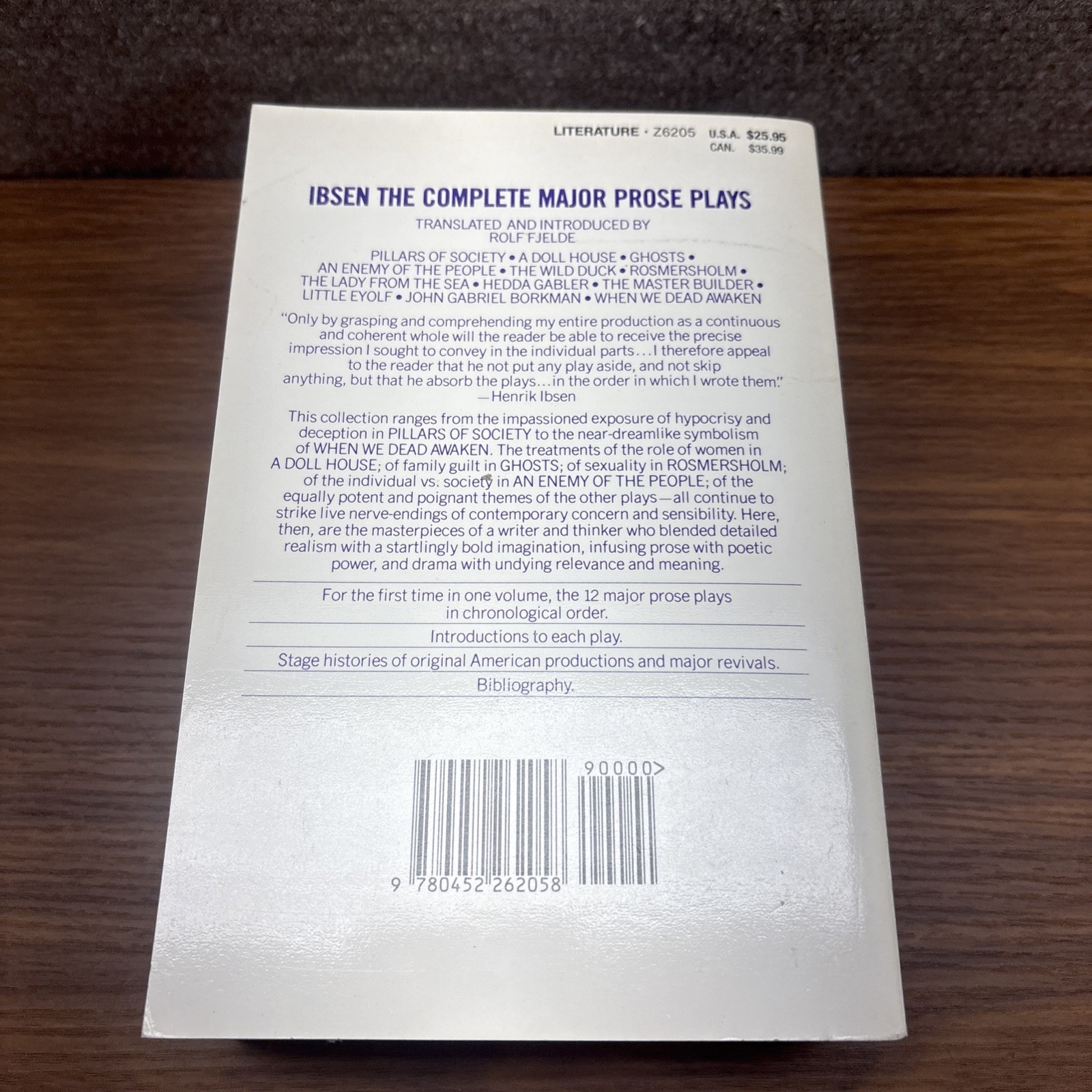 Ibsen: The Complete Major Prose Plays by Henrik Ibsen Paperback Rolf Fjelde
