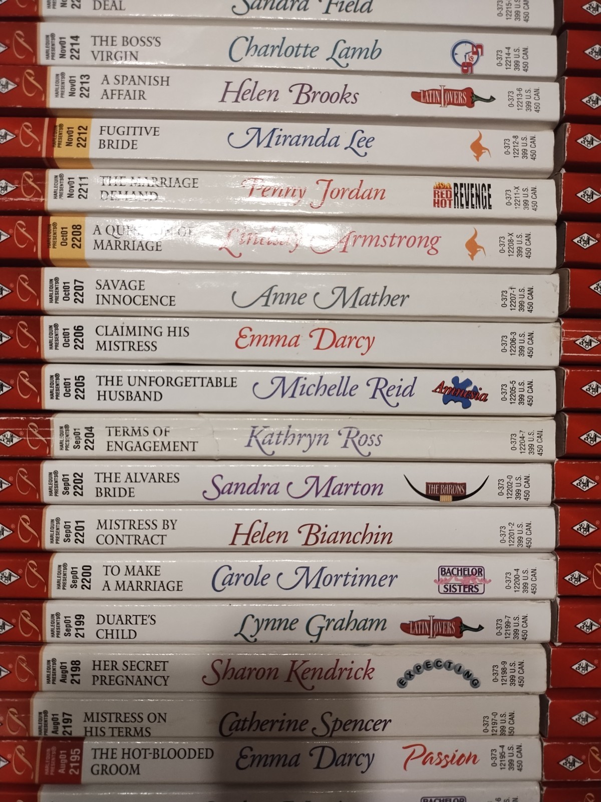 Harlequin Presents Romance Books (#unknown-2452, 2000-2005)— Choose Your Title!