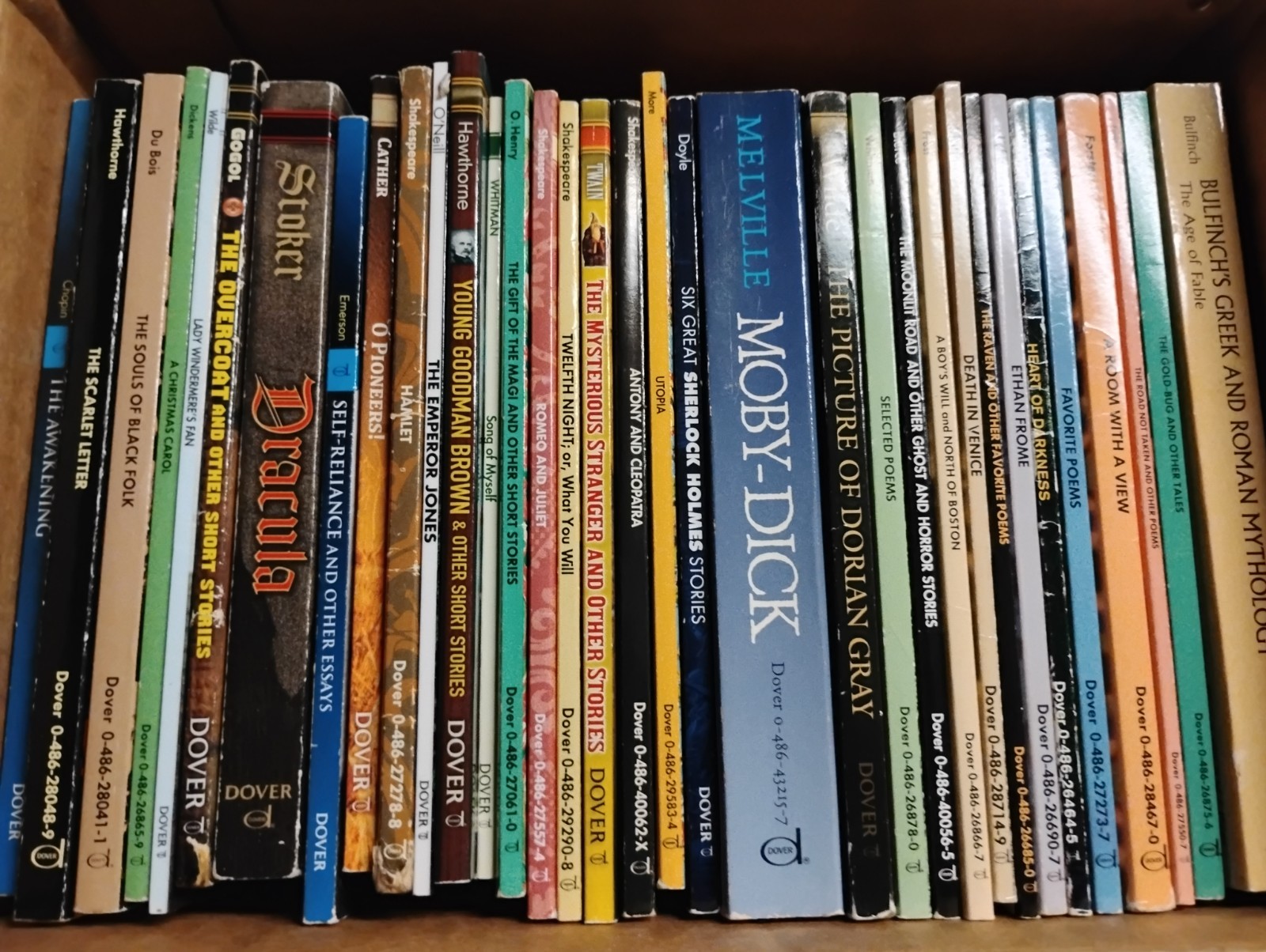 Lot of 34 Dover paperbacks, classics Twain, Dracula, Moby-Dick and more