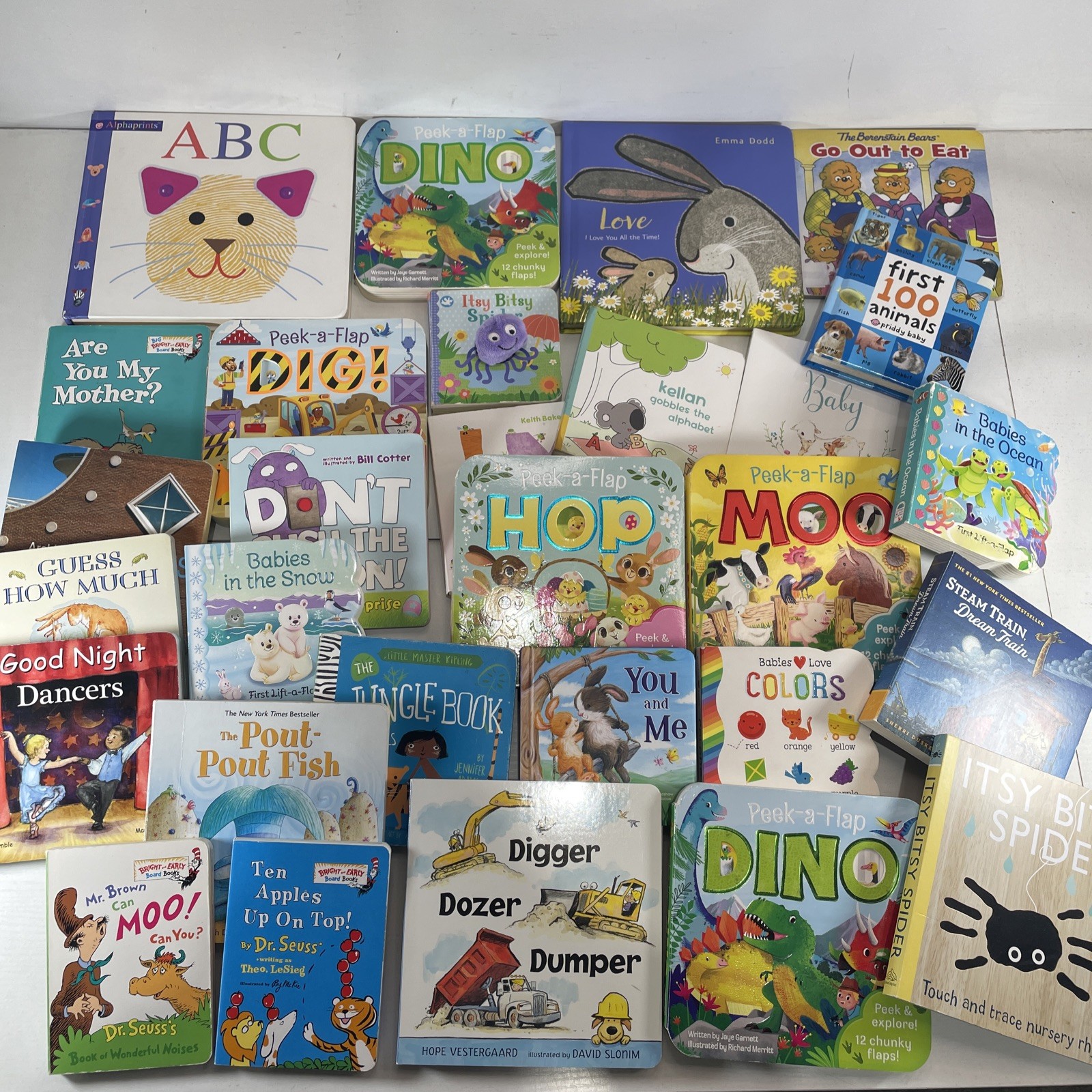 Lot of 20 Children BOARD Hardcover BABY TODDLER DAYCARE Kids BOOKS *RANDOM MIX*