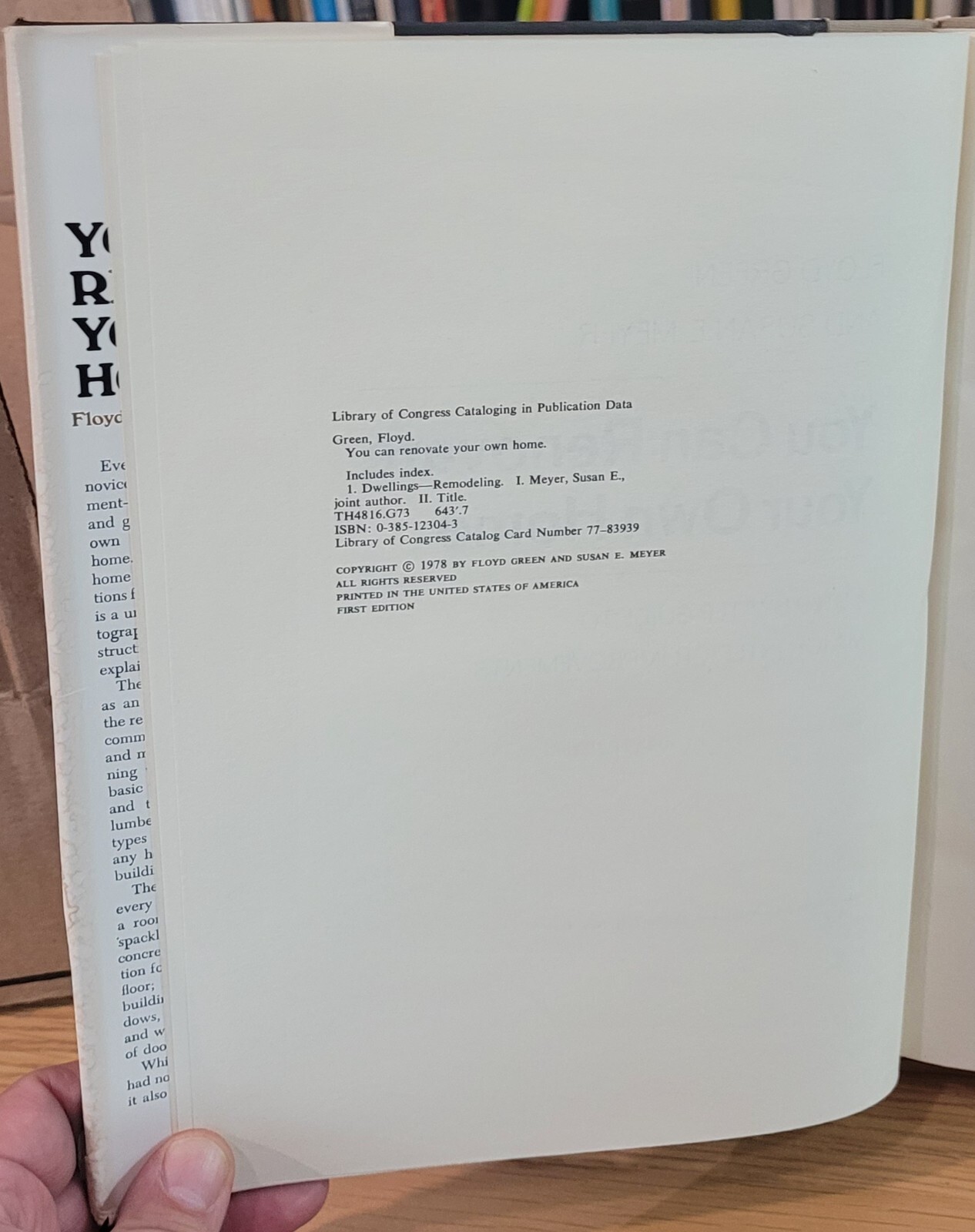 You Can Renovate Your Own Home by Floyd Green & Susan E. Meyer