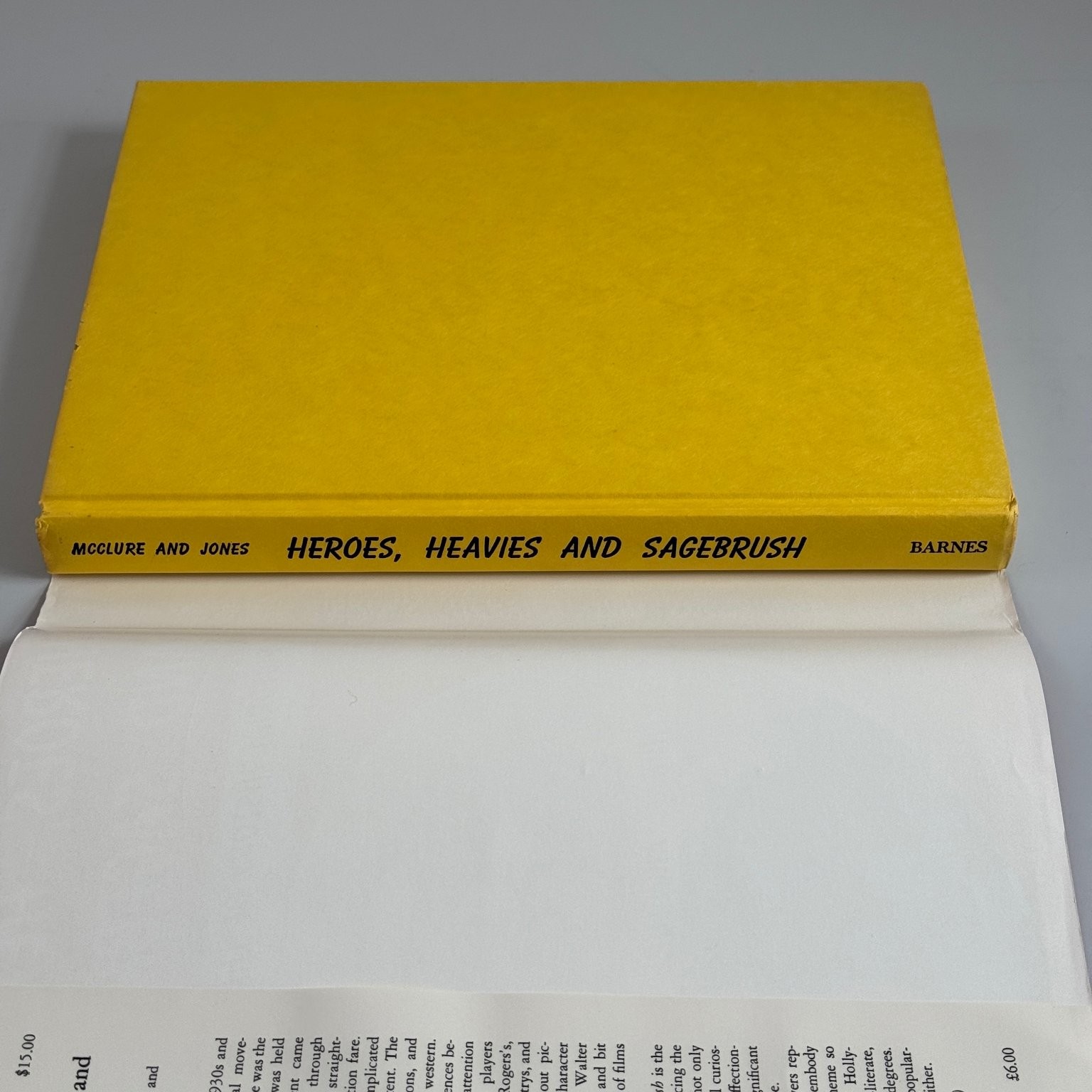 Heroes, Heavies and Sagebrush McClure Jones 1972 Pictorial History Western Films