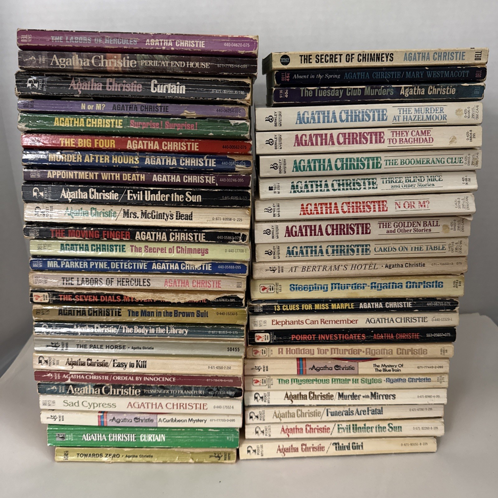 Agatha Christie Paperback Lot 47 Books Poirot Marple Mystery Reader Set NO DUPS