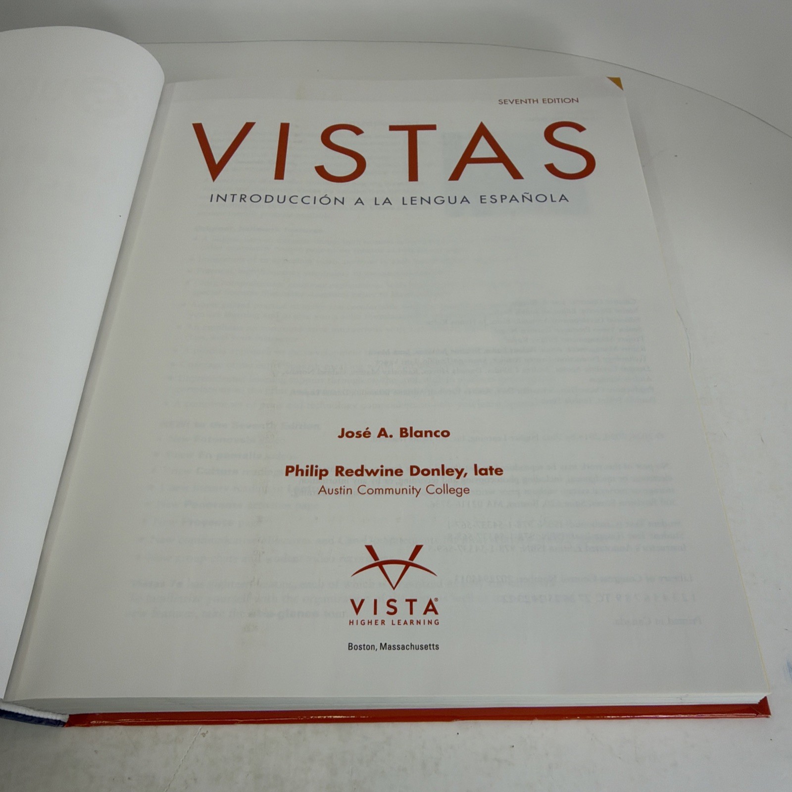 Vistas: Introduccion A La Lengua Espanola Seventh Edition 2024 Hardcover