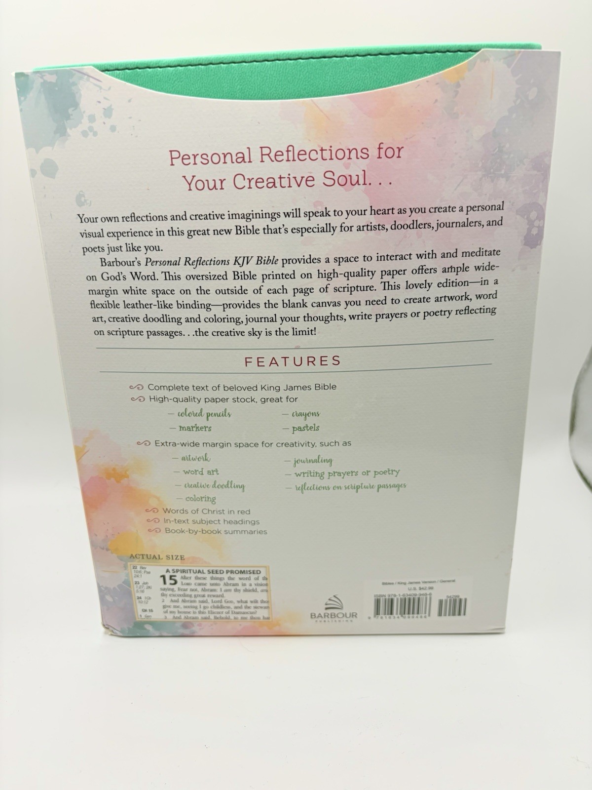 Brand NEW King James Personsal Reflection Edition Bible for Journaling