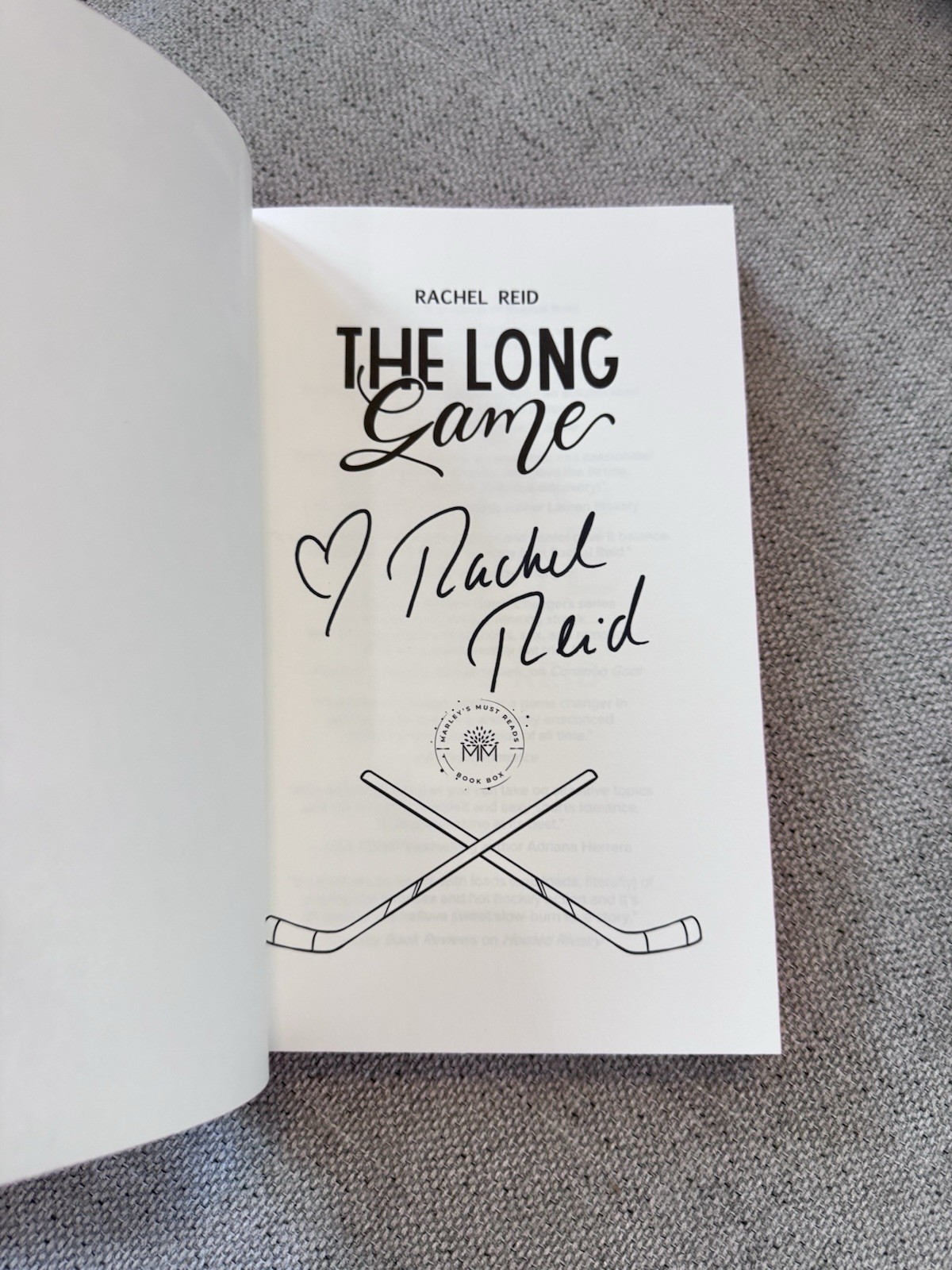 Heated Rivalry The Long Game Rachel Reid MMR Special Edition Marley’s Must Reads