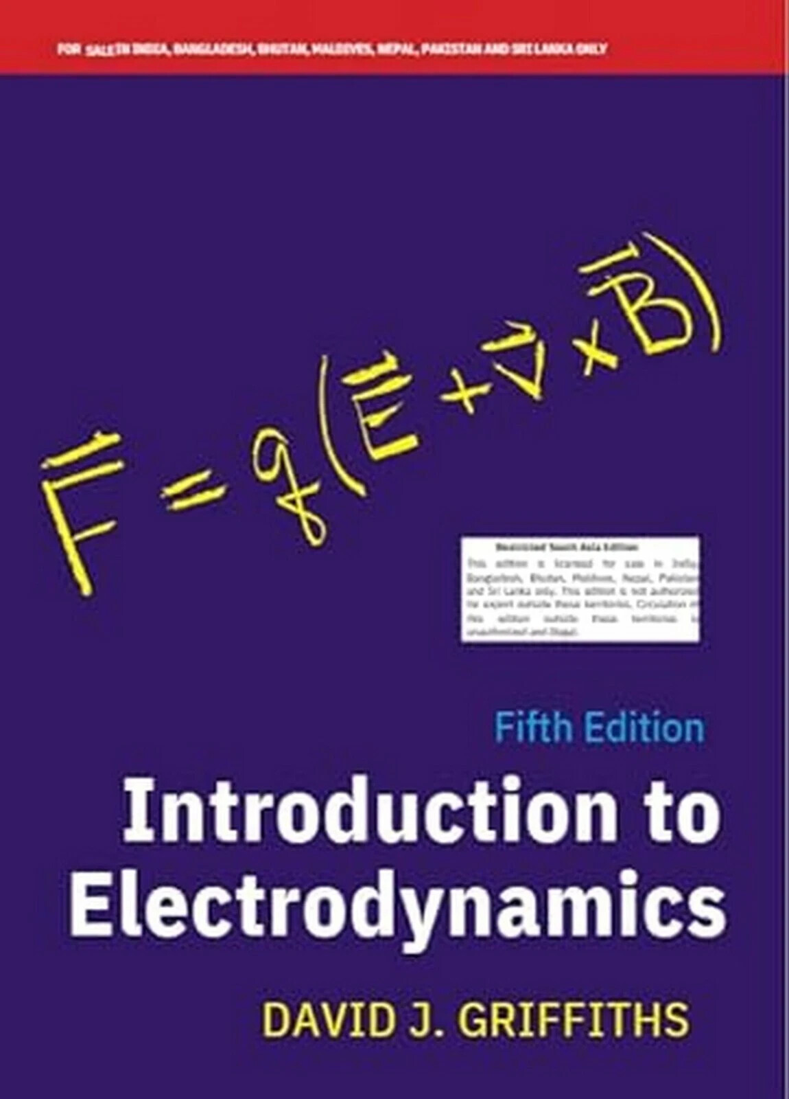 New: Introduction to Electrodynamics by David J. Griffiths 5th INTL ED