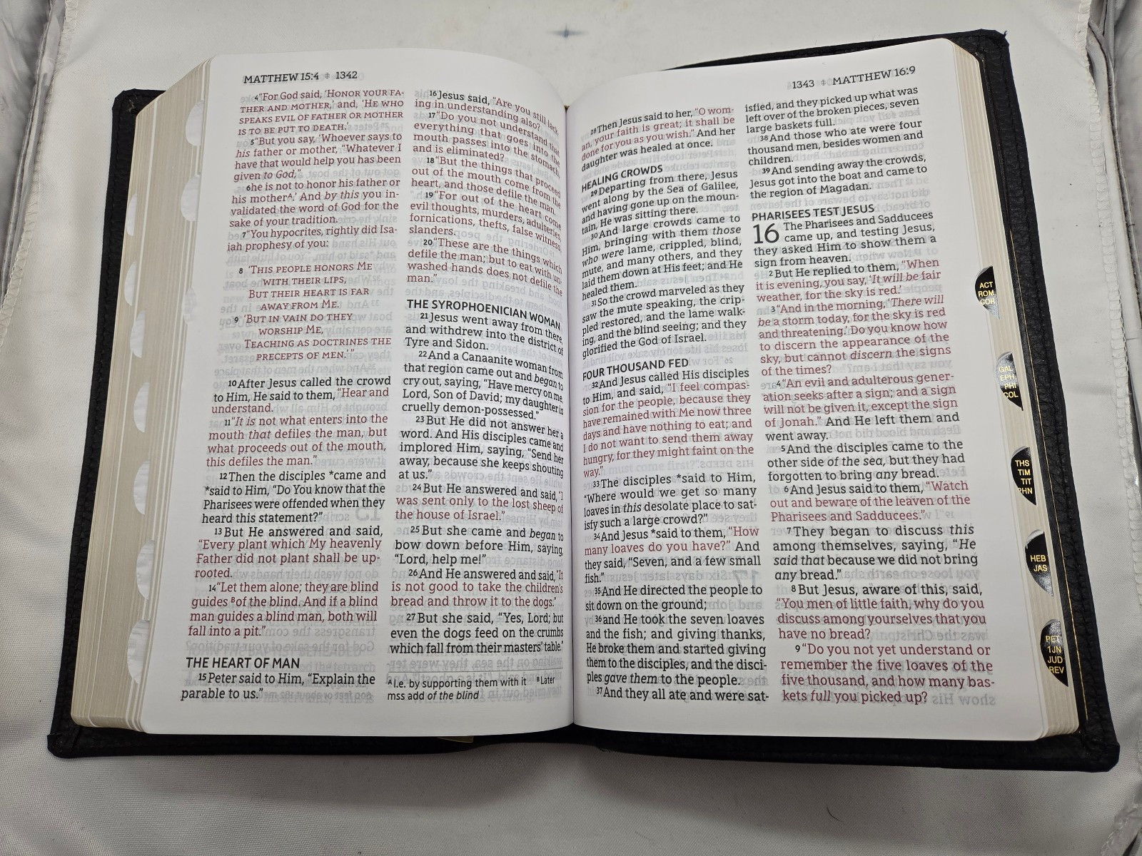 NASB Large Print Calfskin Black Red Letter 1995 Text Thumb Indexed
