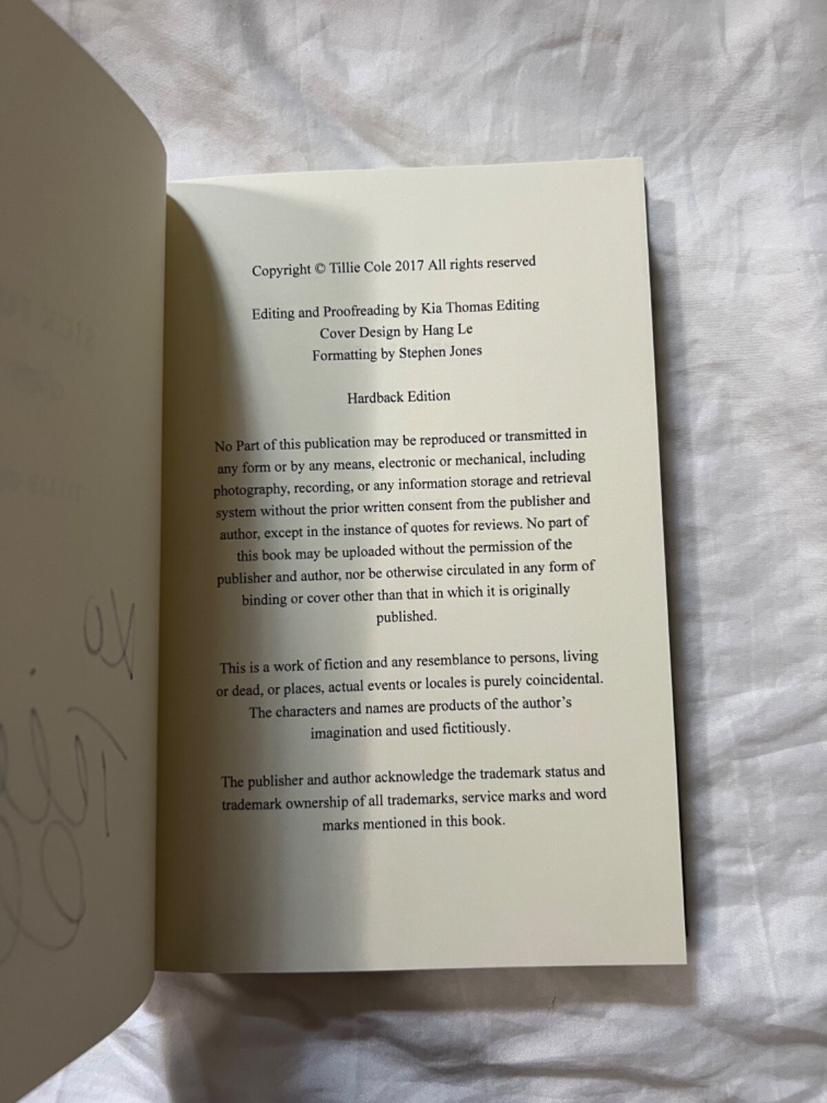 SIGNED Sick Fux Limited Exclusive Special Edition Tillie Cole OOP 357 pages