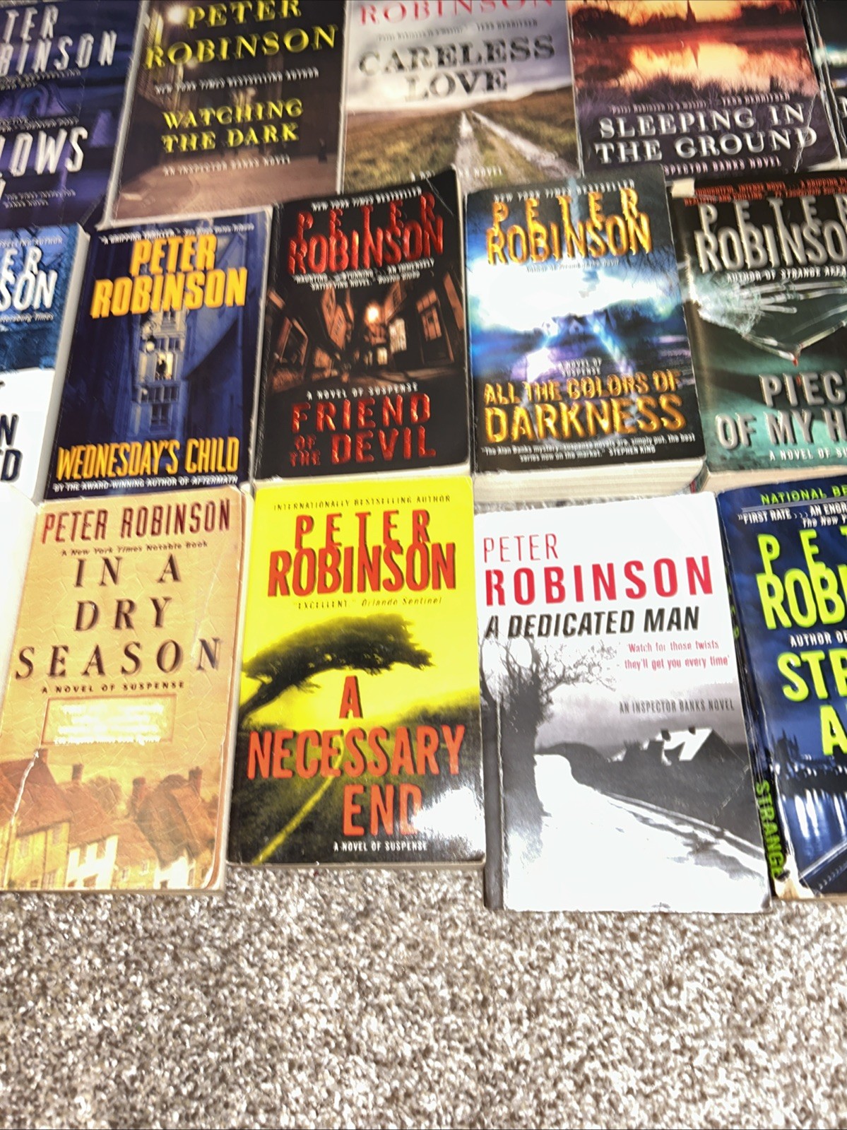 Huge Lot (25) Peter Robinson Books Inspector Banks Hardback & Paperback