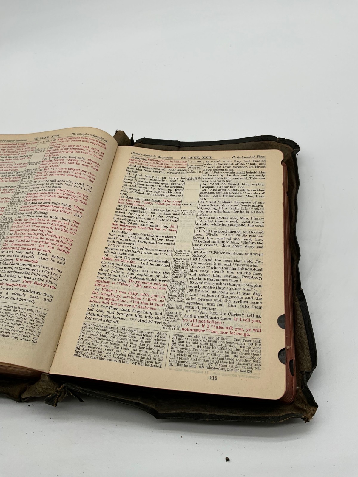 Holy Bible Red Letter Edition With The Words of Jesus Clara M Gamblin 1985 BK