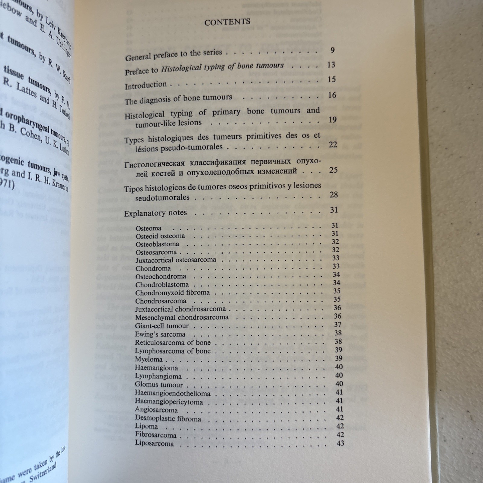 Histological Typing of Bone Tumours (1972) – WHO – Hardcover Medical Pathology