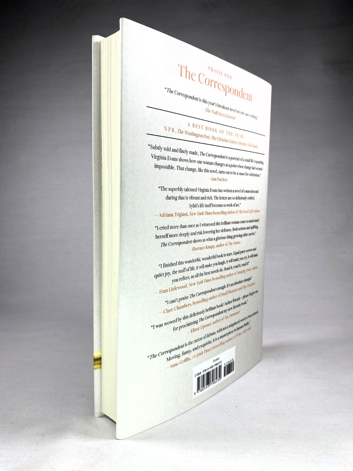SIGNED – THE CORRESPONDENT Virginia Evans 1ST EDITION hardcover dj BRAND NEW