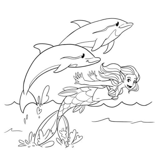 Mermaid Coloring Book: For Kids Ages 4-8, 9-12 (Young Dreamers Press Kids