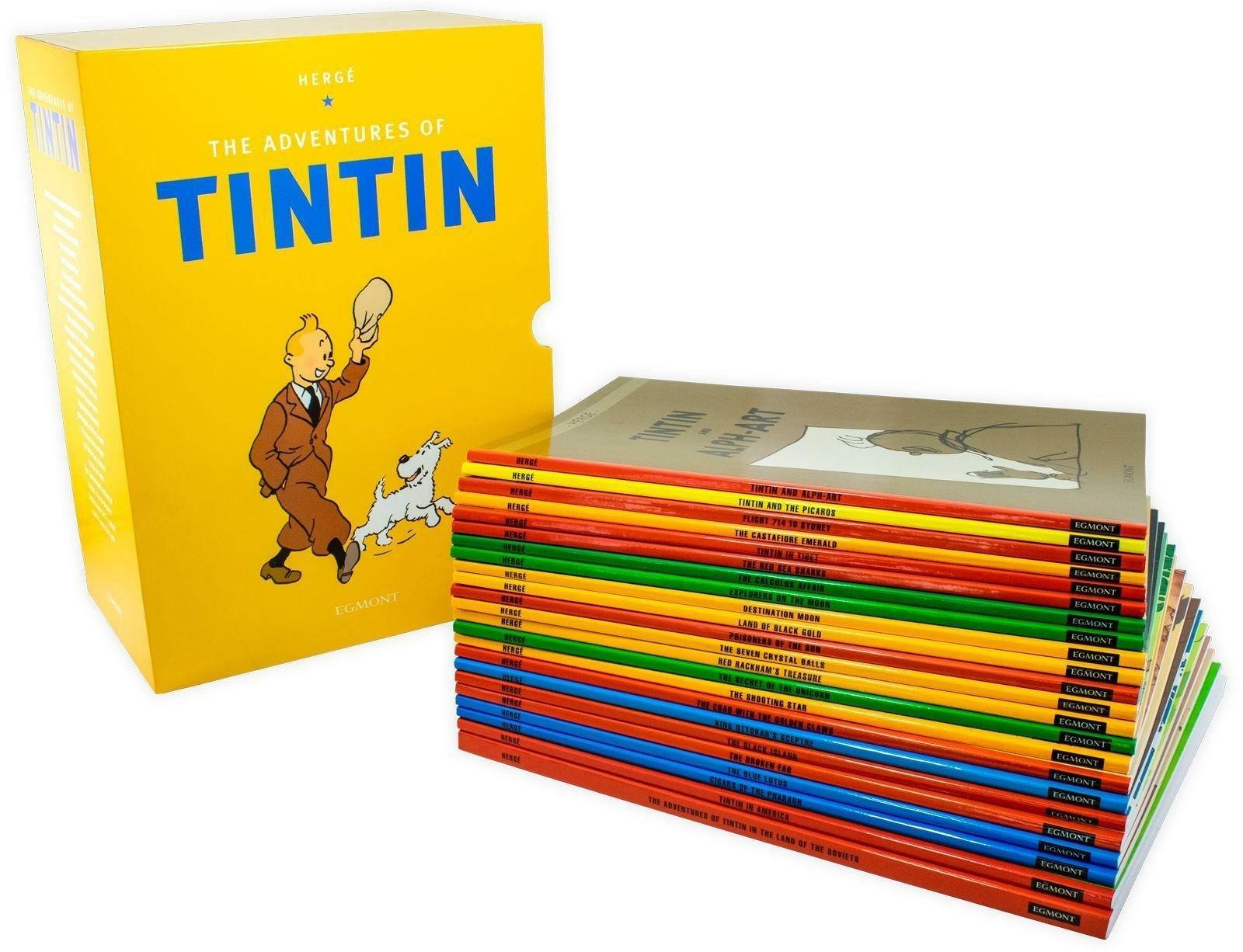 The Adventures of Tintin Boxset 23 Books Collection By Herge NEW Paperback