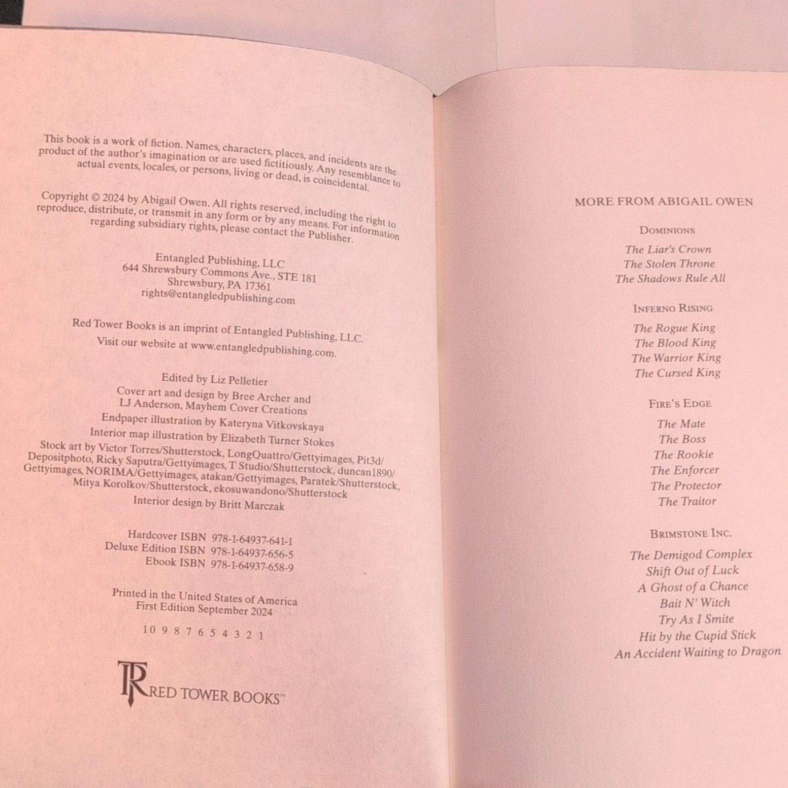 Abigail Owen The Games Gods Play Deluxe Limited Edition Hardcover (2024)