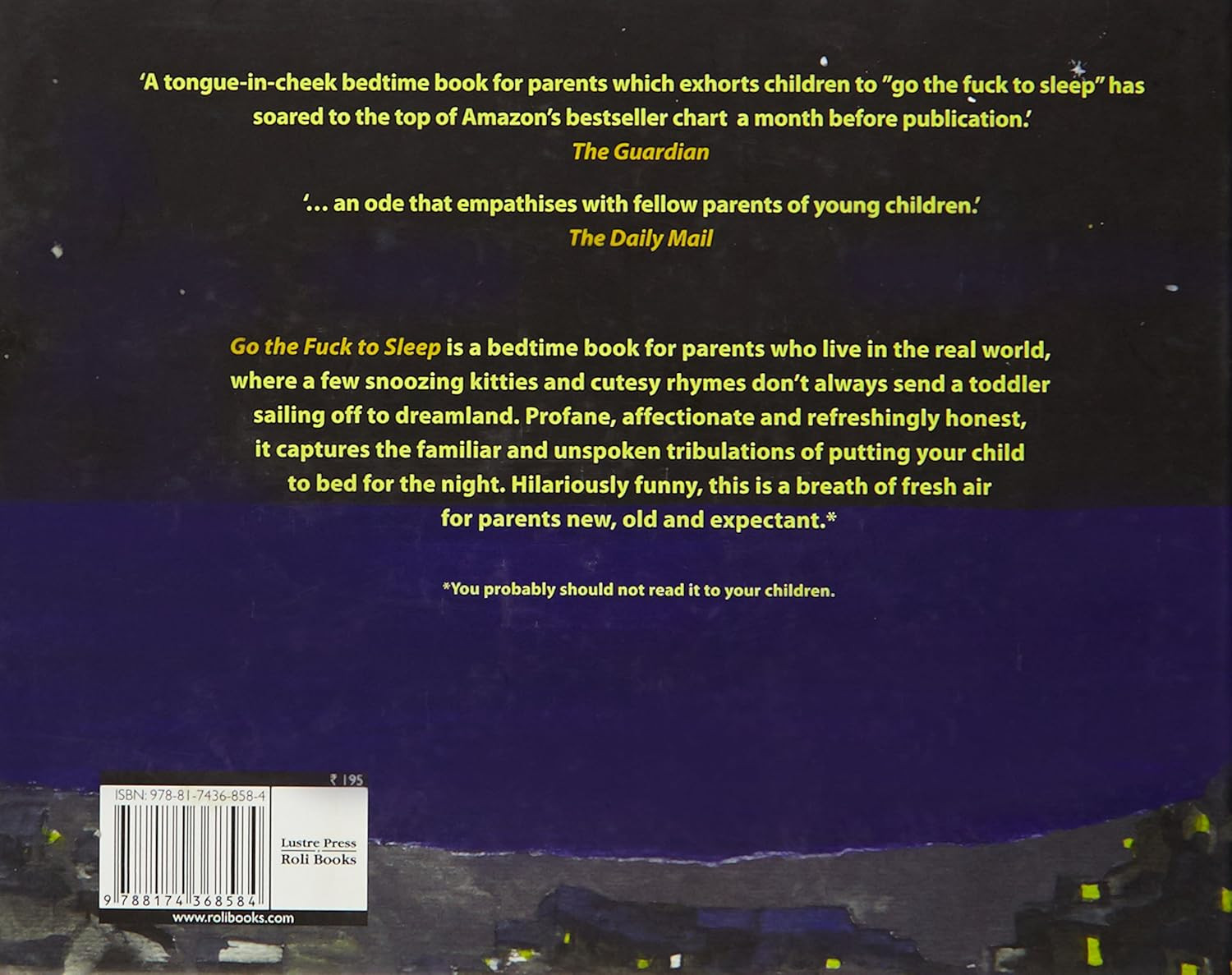 Go The F * * K To Sleep [Hardcover] Adam Mansbach and Ricardo Cortes | BRAND NEW