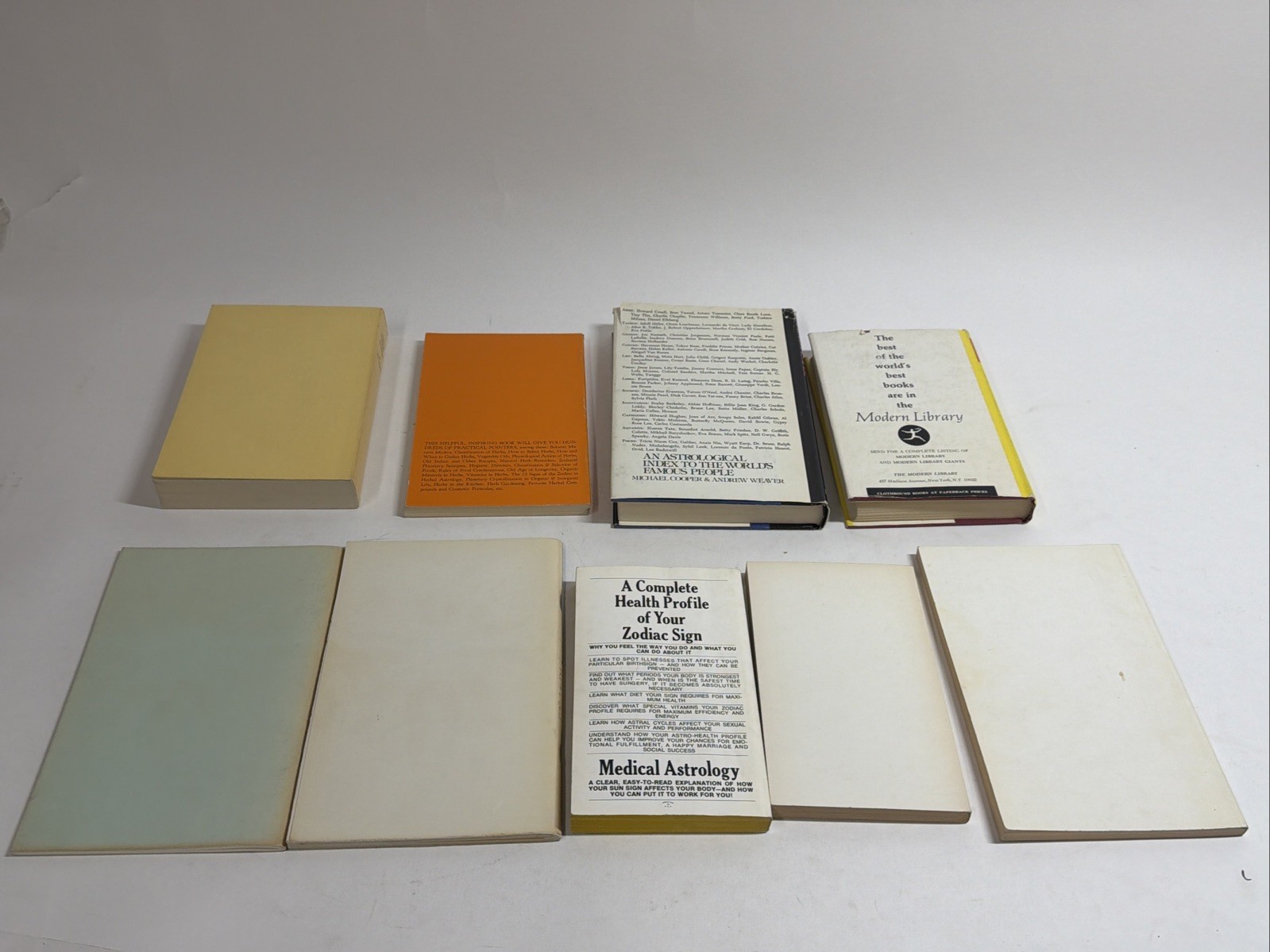 Vintage Medical Astrology & Celebrity Horoscopes Books Lot (9 Books)