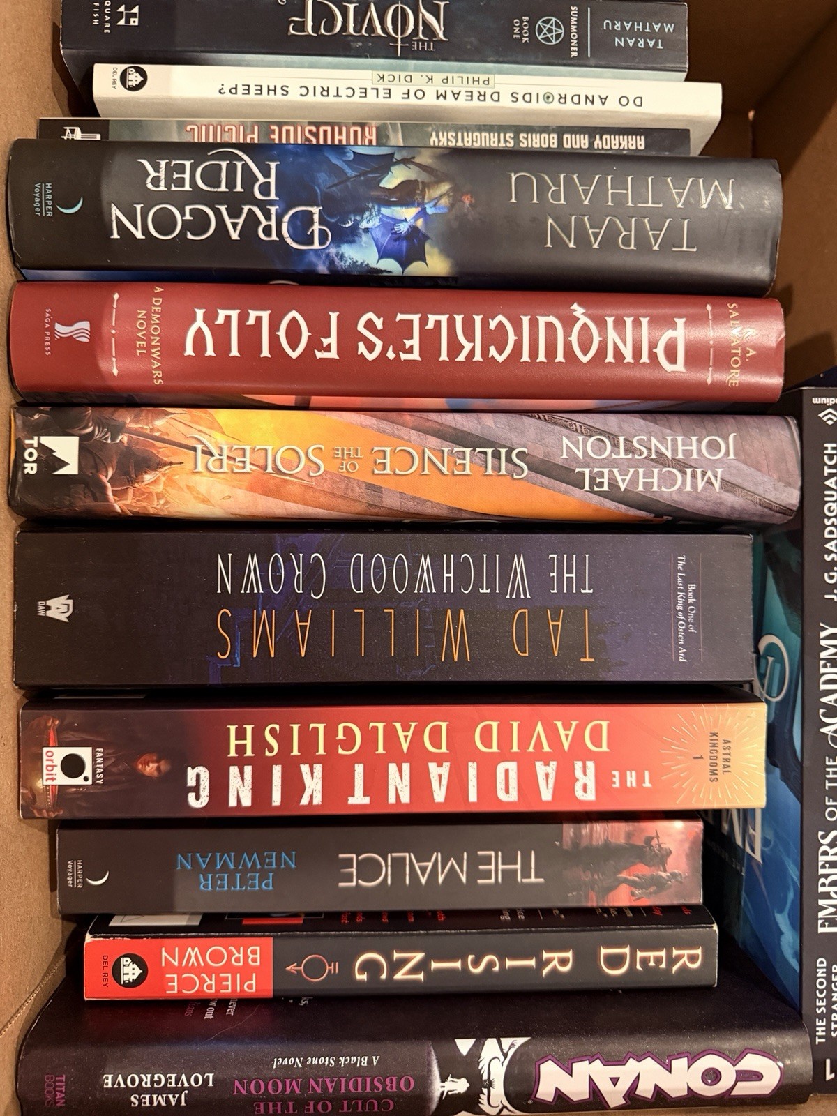 Fantasy Sci-Fi Book Lot 15 Alan Moore Pierce Brown Philip K Dick Rothfuss