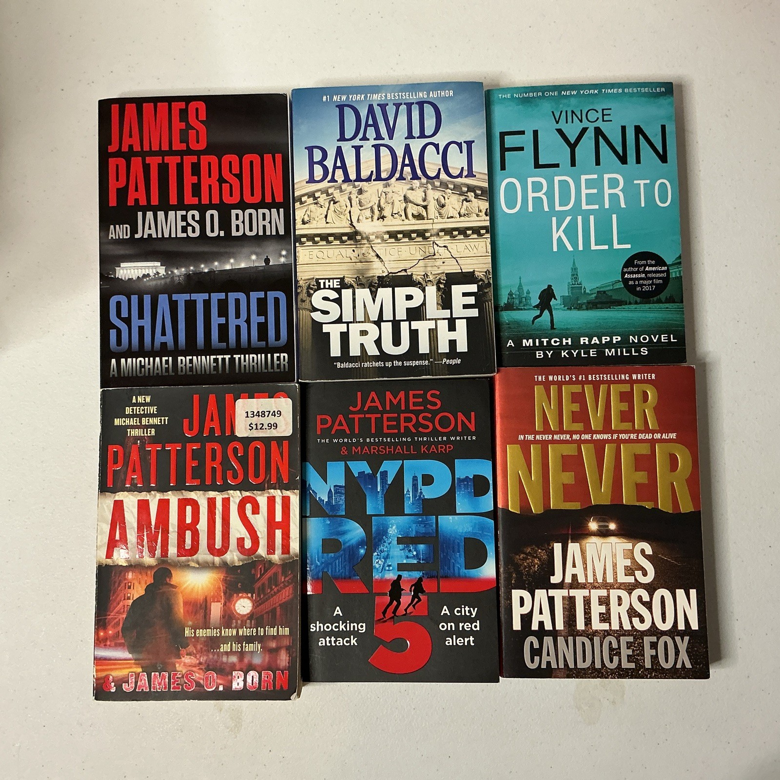 Lot of 5 Mystery Large Trade Paperback Books Suspense Thriller Crime Murder MIX