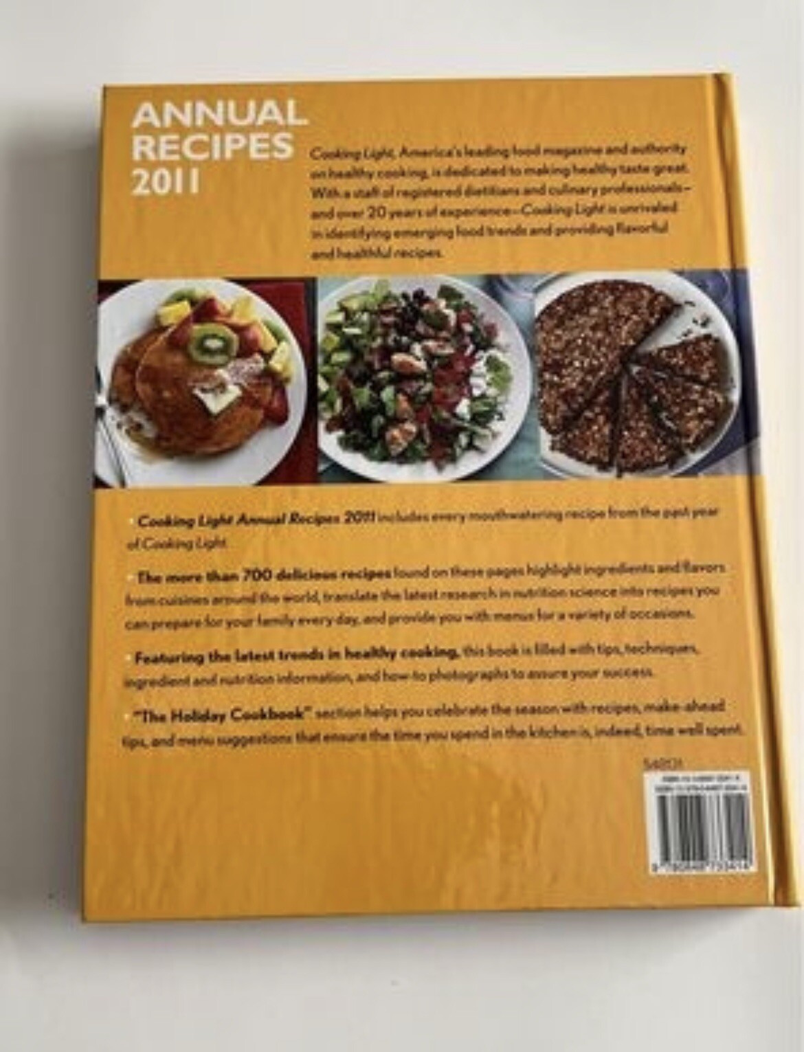 Cooking Light 2011 Cookbook Annual Recipes Hard Cover Oxmoor House 464 Pages