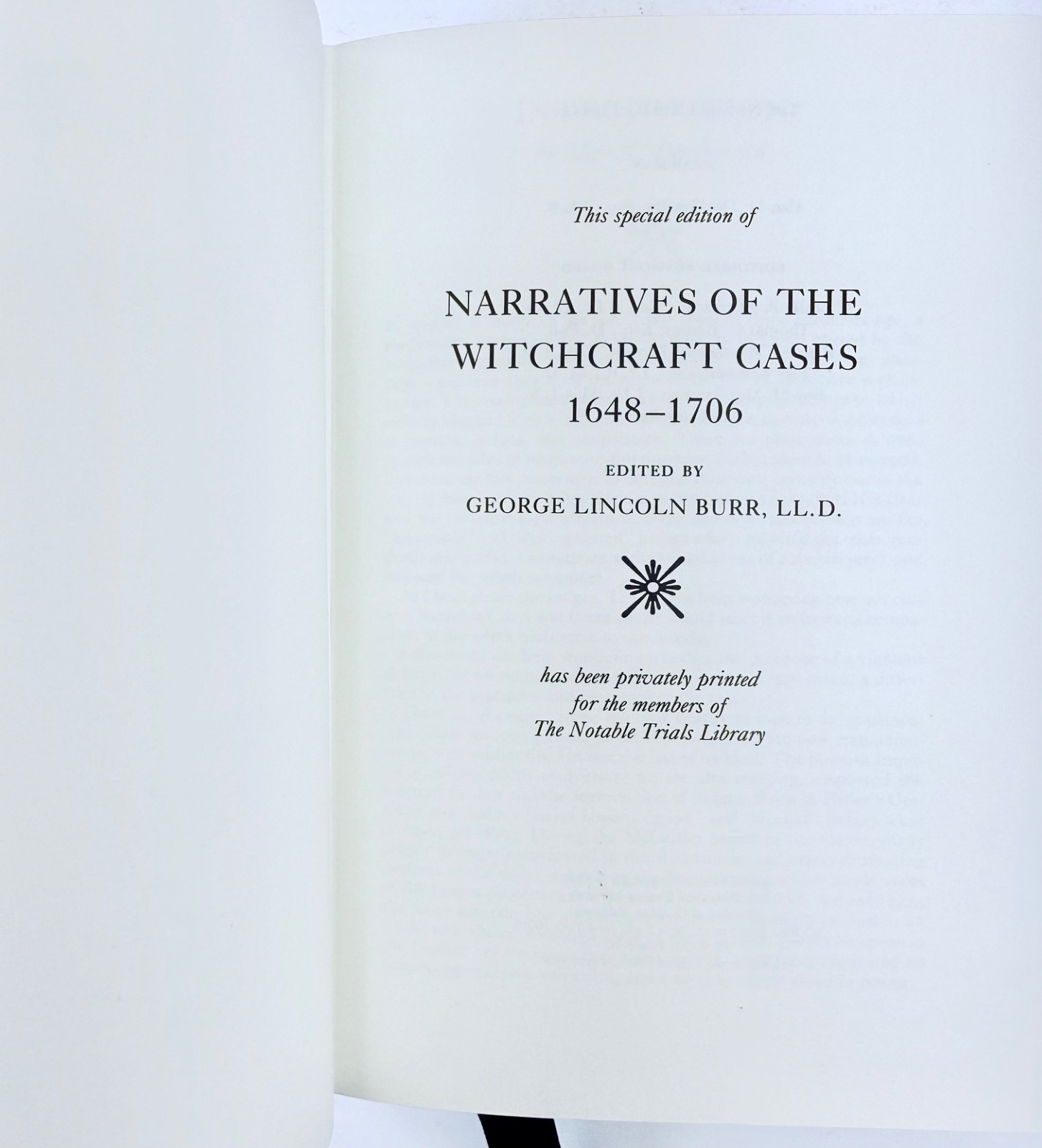 Narratives Of The Witchcraft Cases 1648–1706 George Lincoln Burr Special Edition