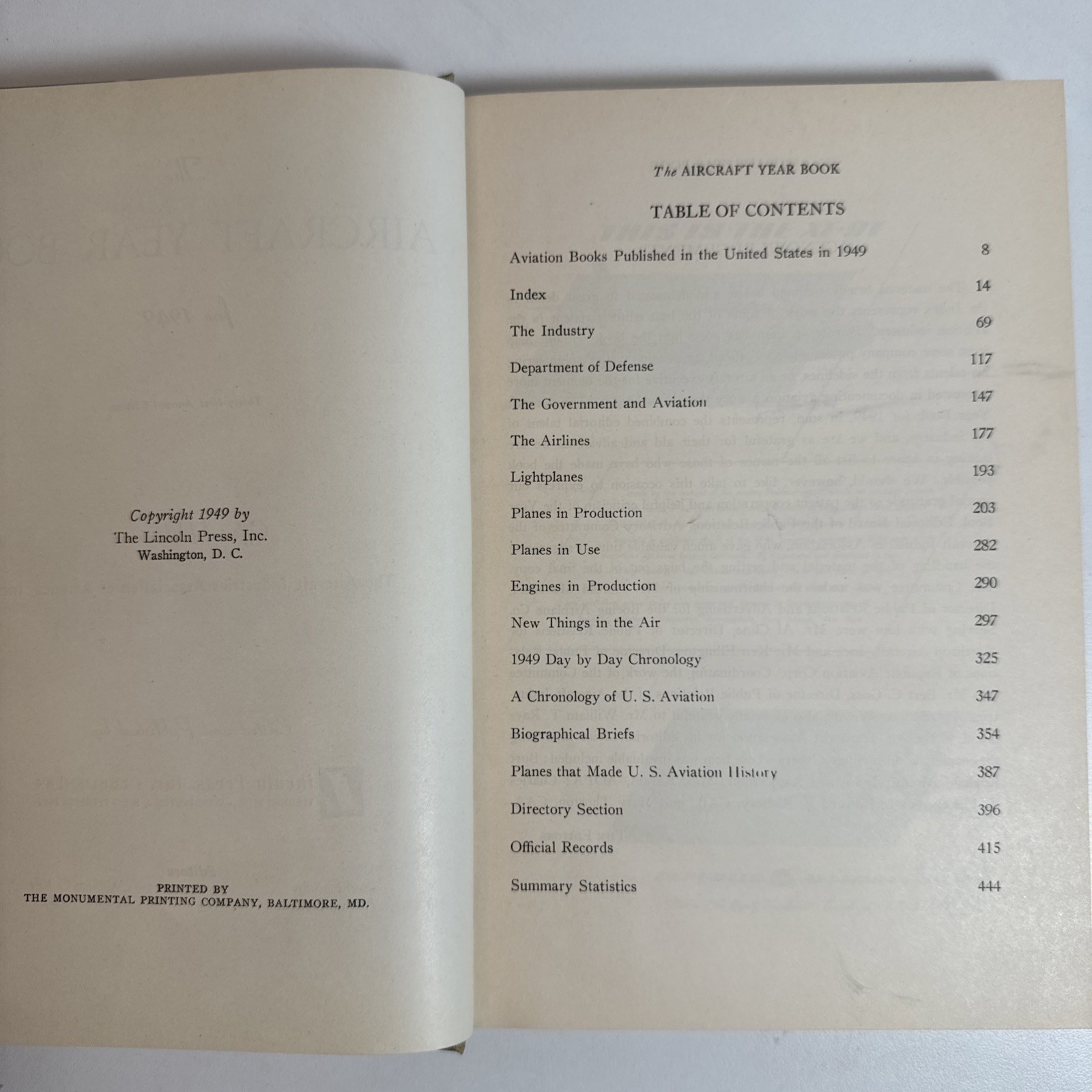 The AIRCRAFT YEAR BOOK For 1949, 31st Annual Edition 464 Pages HC Dustcover