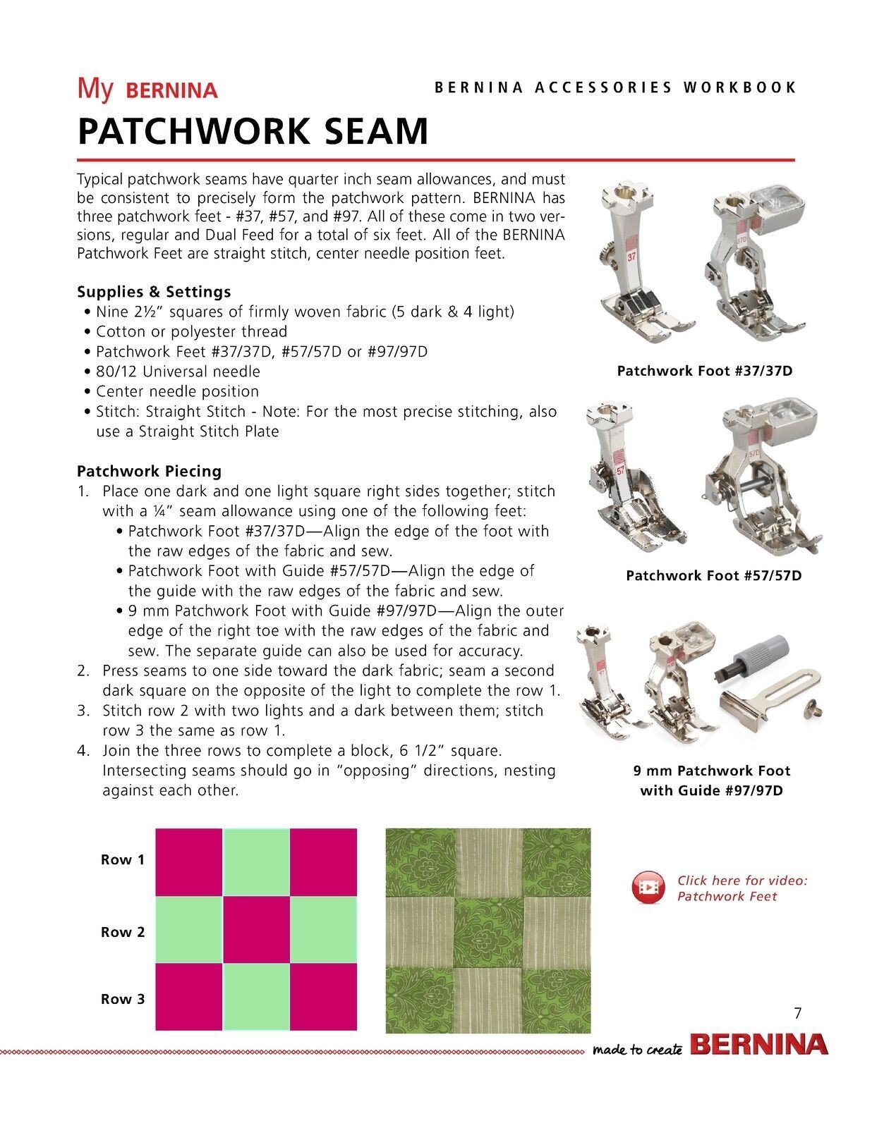 BERNINA Mastery Workbook Set Embroidery, Sewing, Presser Feet 880 790 770 500…