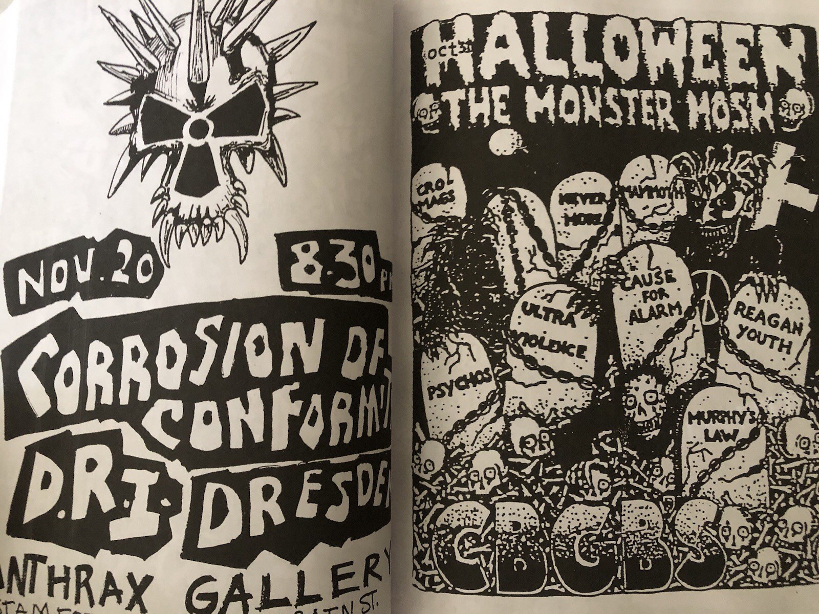 400 Punk Rock Flyers Book – Minor Threat, Bad Brains, Circle Jerks, Misfits FEAR