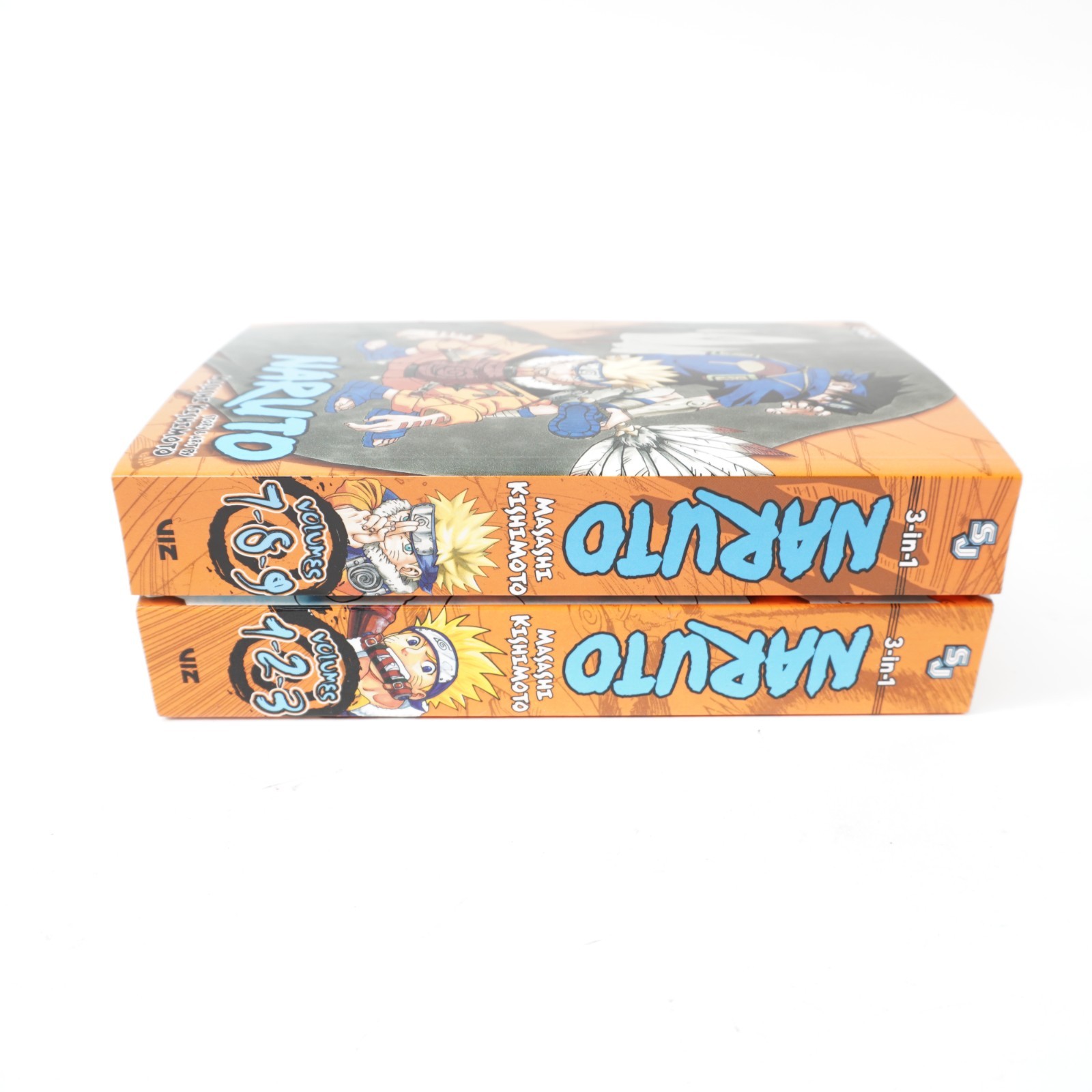 Naruto 3 in 1 book set Volumes 1 2 3 7 8 9