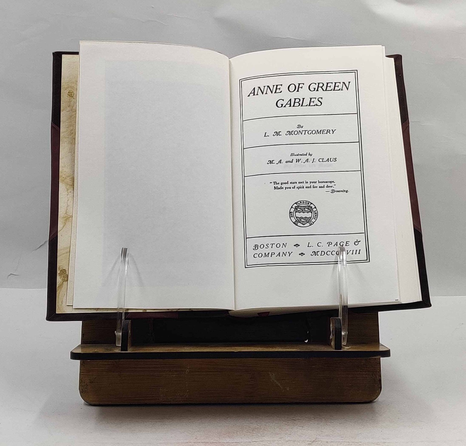 Anne of Green Gables 1908 by L. M. Montgomery, M. A. Claus (Il [Leather Crafted]