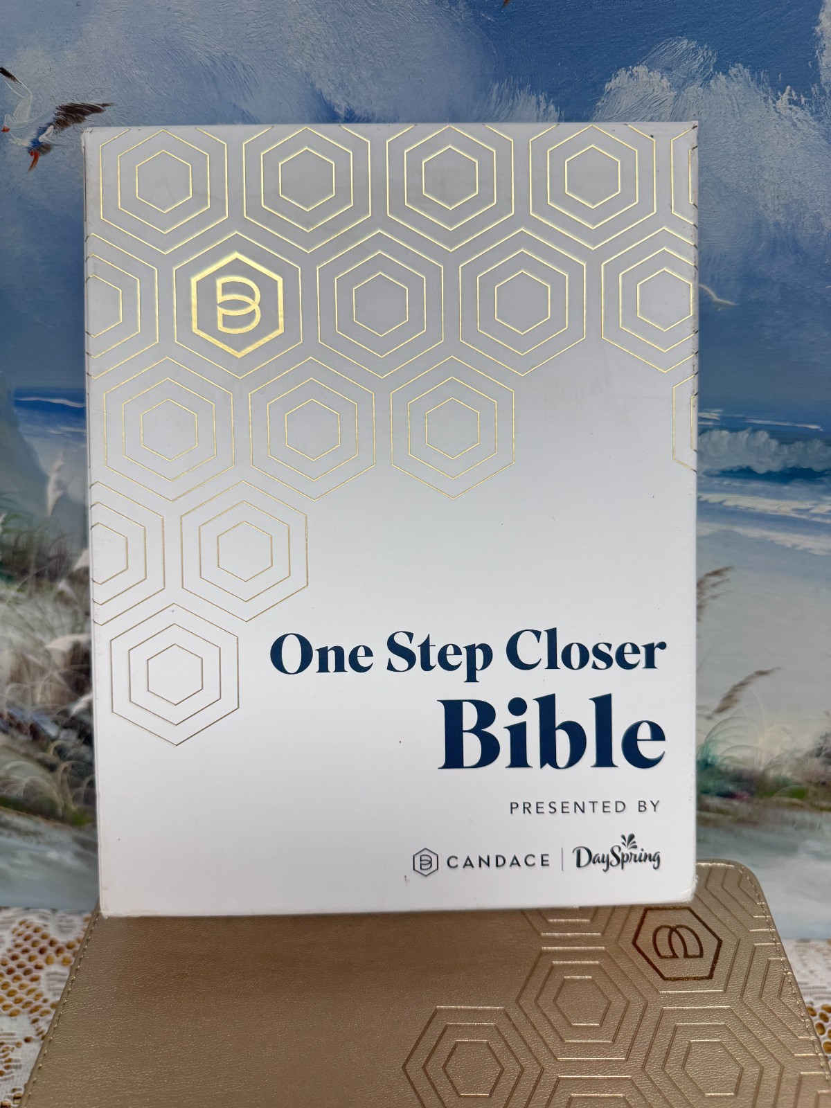 One Step Closer Bible ~ By Cameron Bure ~ Leather-Like Cover ~ Gold ~ New w/Box