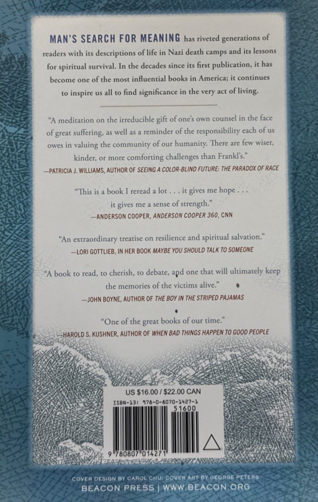 Man’s Search For Meaning by Viktor E. Frankl – Trade Paperback –