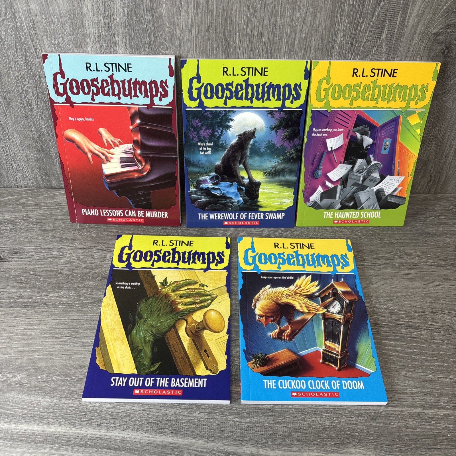 Goosebumps Fear Limited Edition Collectible Tin ORANGE 5 Book All First Printing