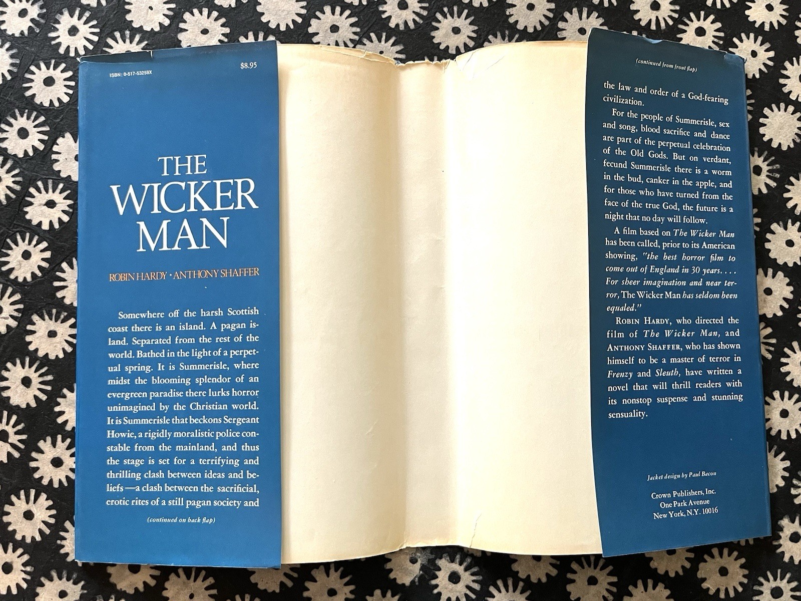 THE WICKER MAN ~ HARDY/SHAFFER (1978, Crown) First Edition HC/DJ Folk Horror