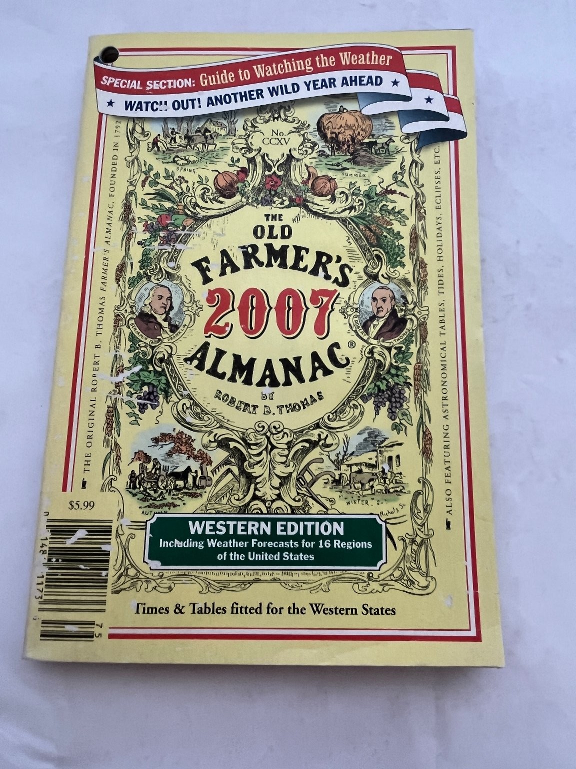 Old Farmer’s Almanac 2007 Robert B. Thomas Western Edition Weather Forecasts