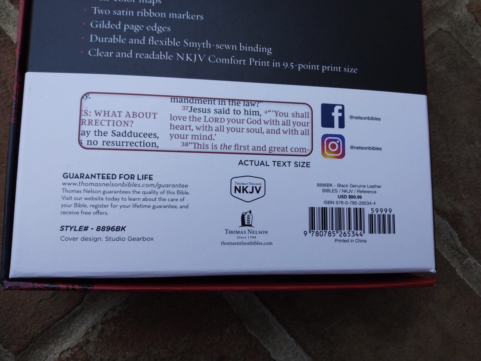 NKJV Personal Size Reference Bible Sovereign Collection-Black Genuine Leather