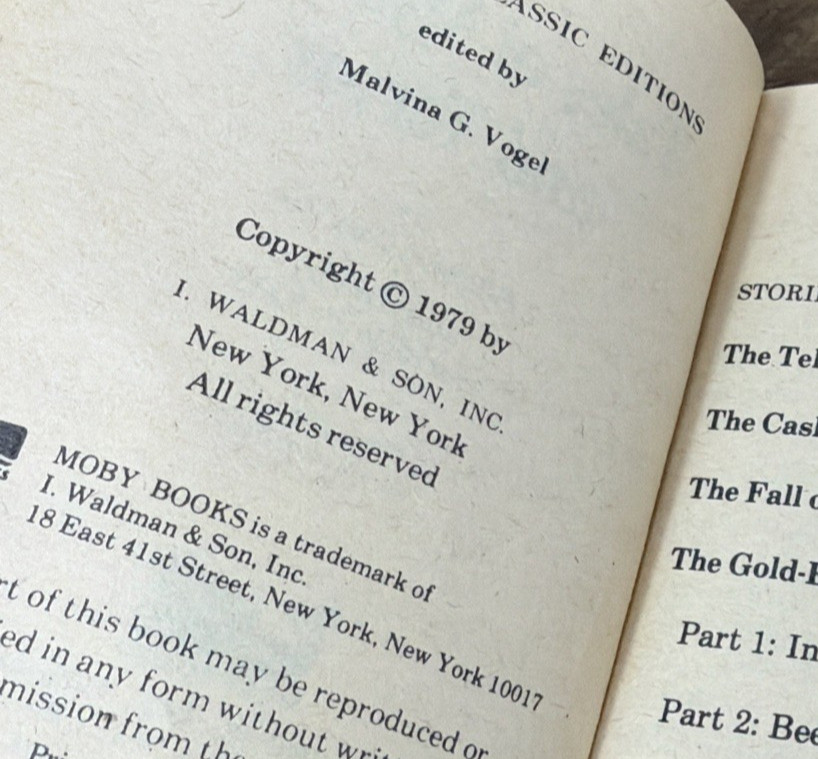 Moby Books Illustrated Classics Mini Vintage 1977,79 Paperback