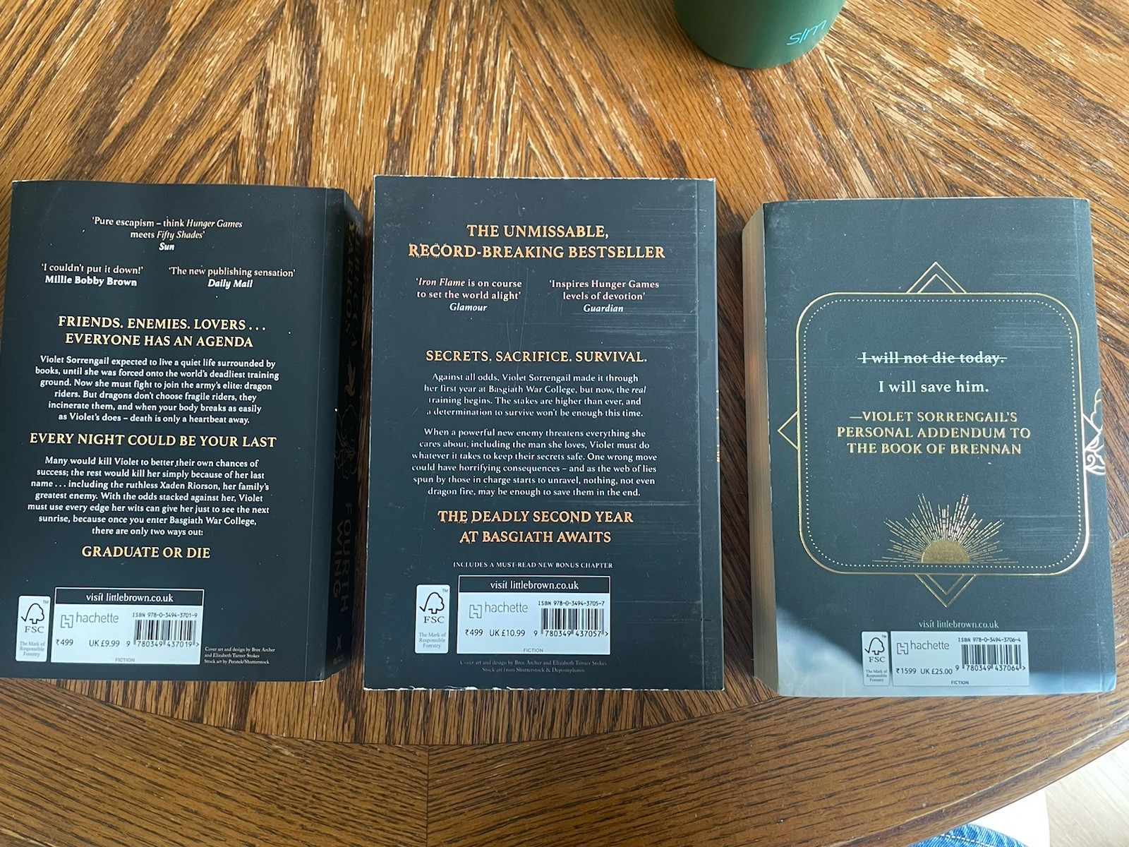 Fourth Wing Rebecca Yarros Empyrean Series 3 Book Set Iron Flame Onyx Storm