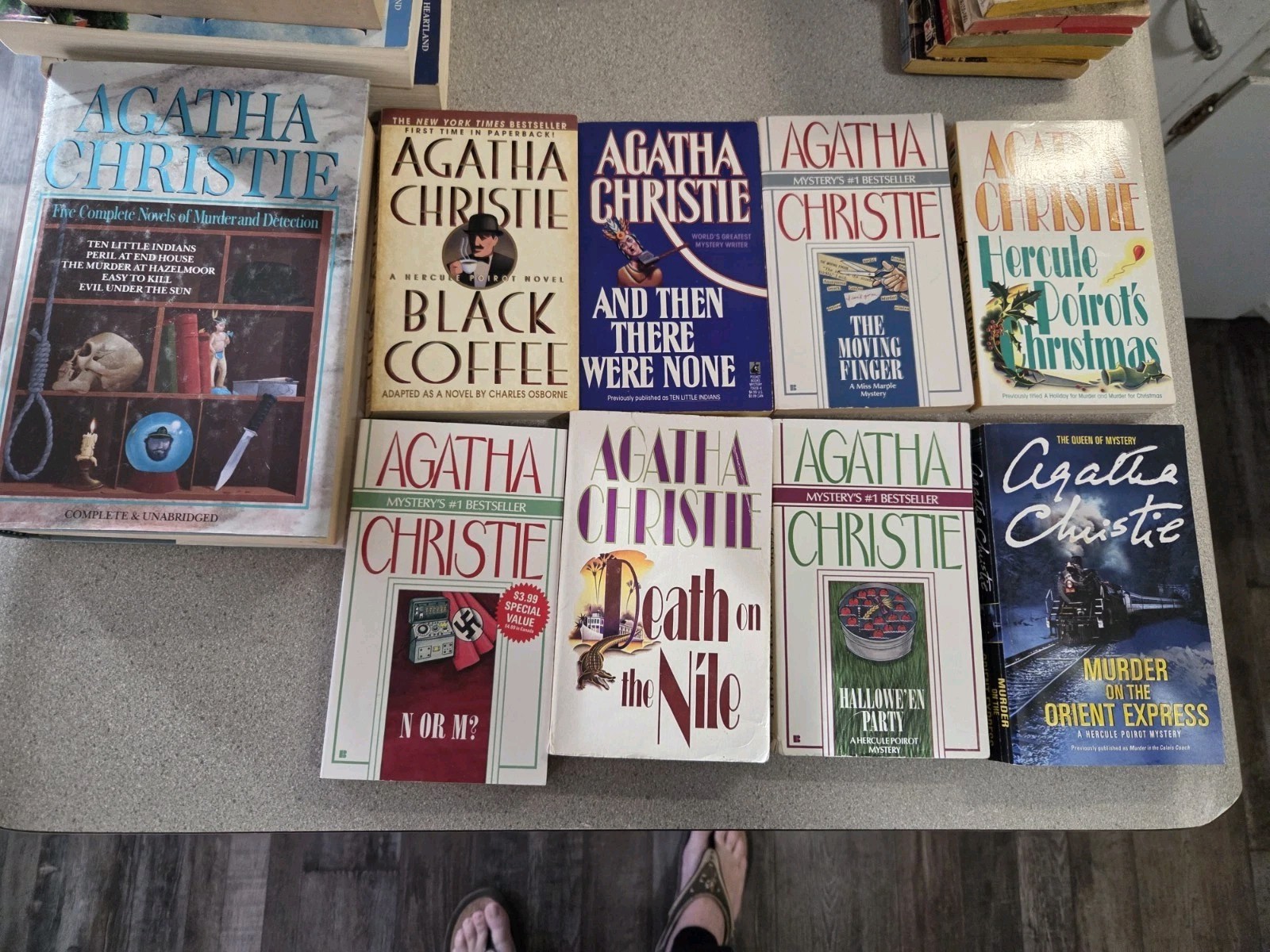 Agatha Christie. 9 Books. 1 Omnibus- 13 Stories In Total. PB & HC