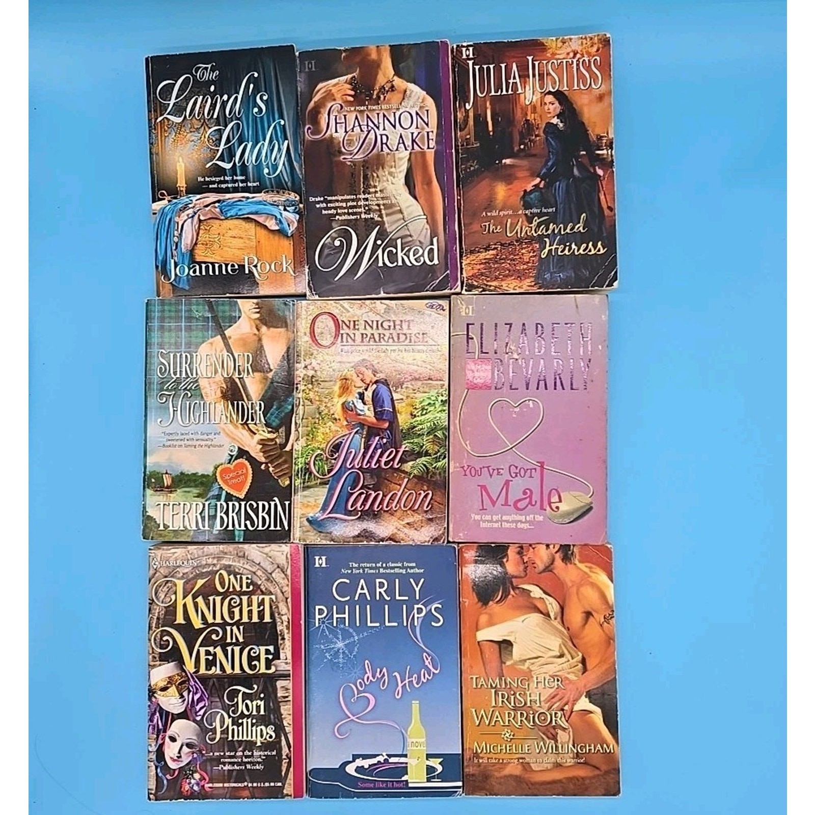 Lot of 9 Harlequin Historical Romance Paperback Book 2000s Justiss Drake Rock